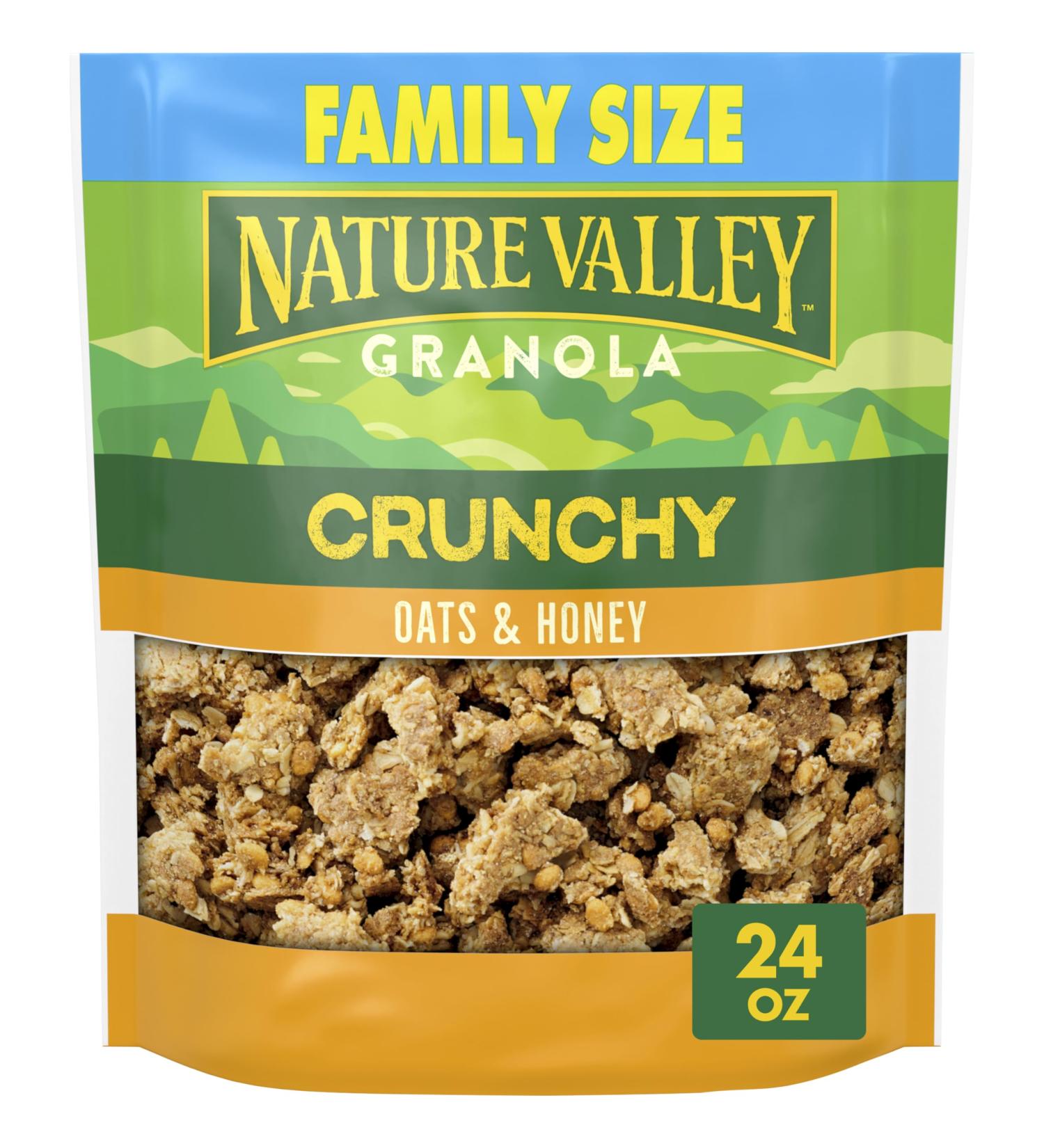 Nature Valley Granola croustillant avoine et miel sac refermable format familial 680 4 g 24 g (Lot de 1) - Buy Online on GoSupps.com