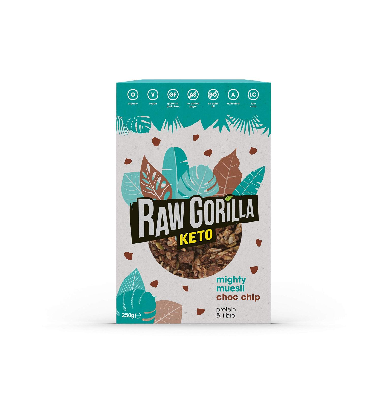 Raw Gorilla Keto Mighty Muesli Chocolate Chip - Buy Online on GoSupps.com