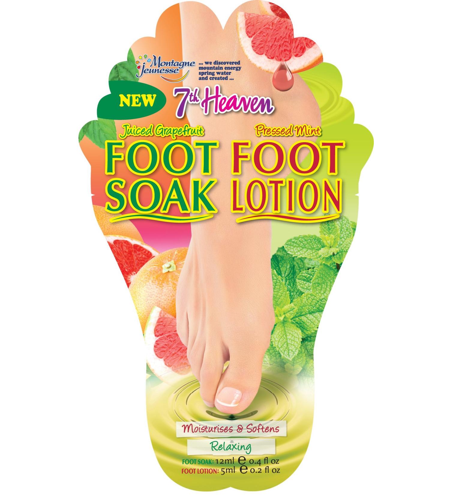 7th Heaven Foot Soak and Lotion Set - Soothing 12ml Soak and Moisturizing 5ml Lotion - Buy Online on GoSupps.com