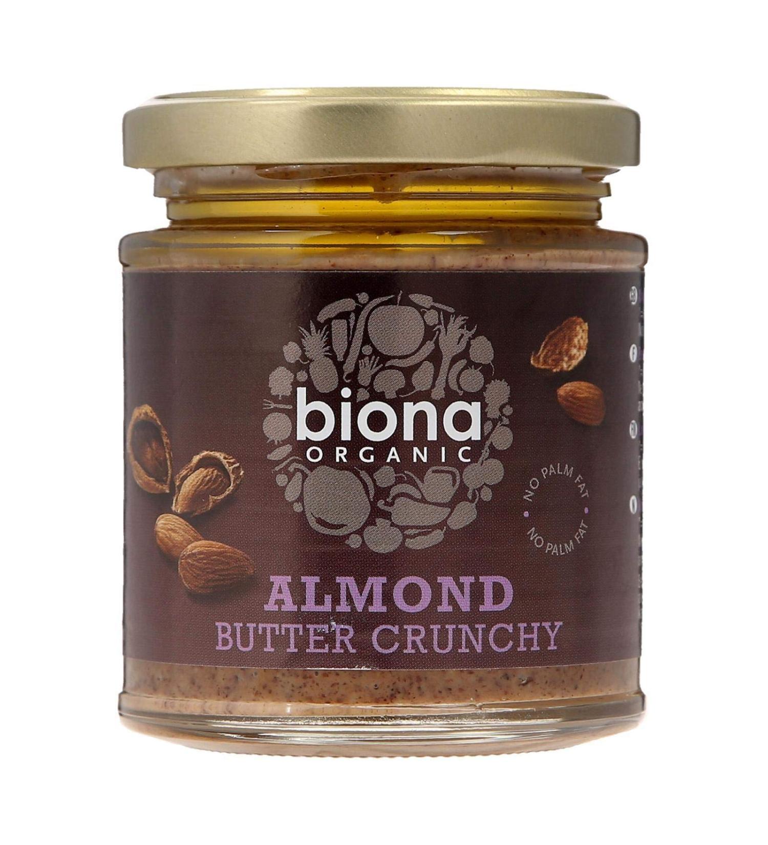 Biona organic almond butter crunchy 170g