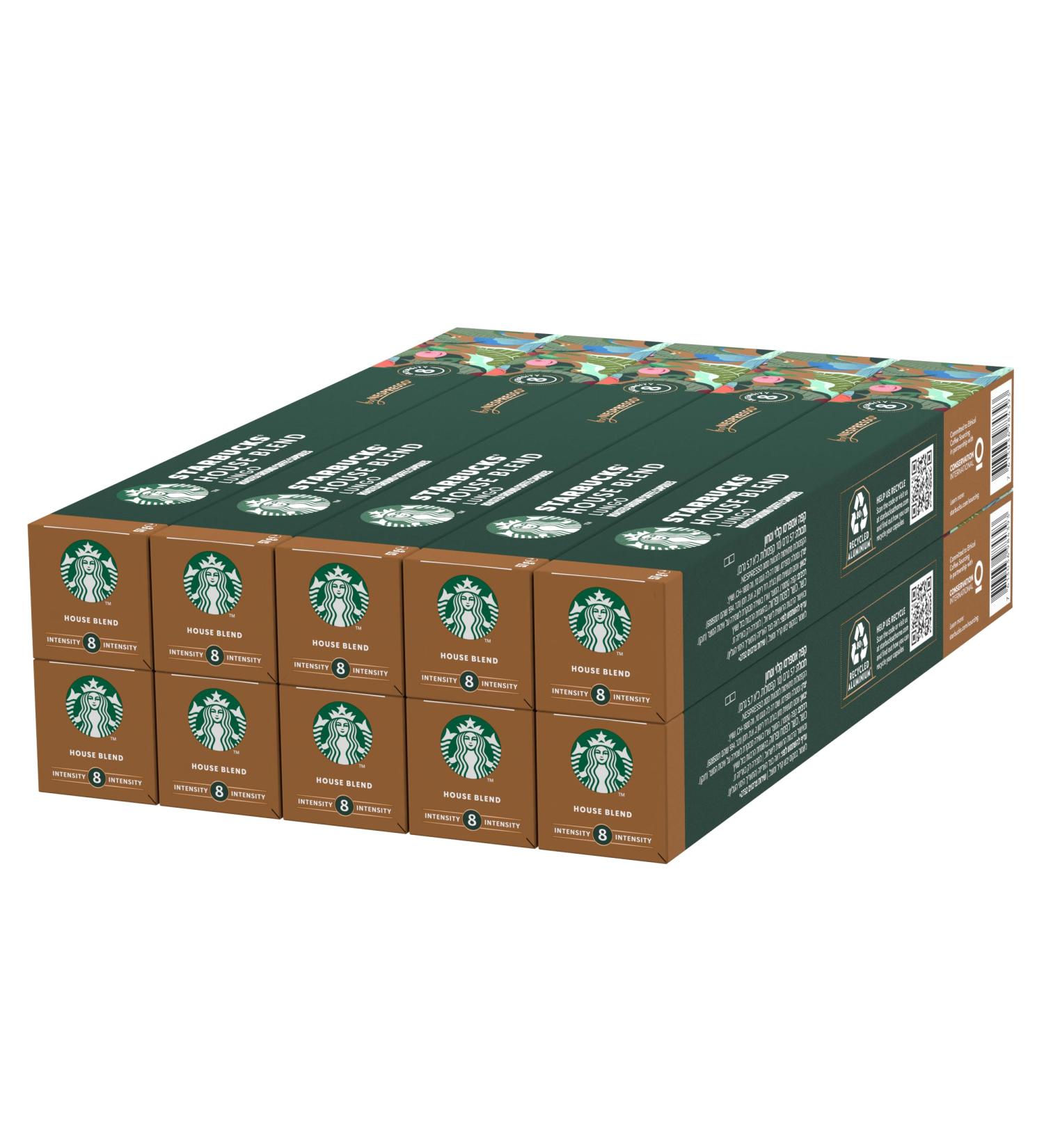 Nestl STARBUCKS House Blend by Nespresso Medium Roast Koffiecapsules 10 x 10 100 Capsules - Buy Online on GoSupps.com