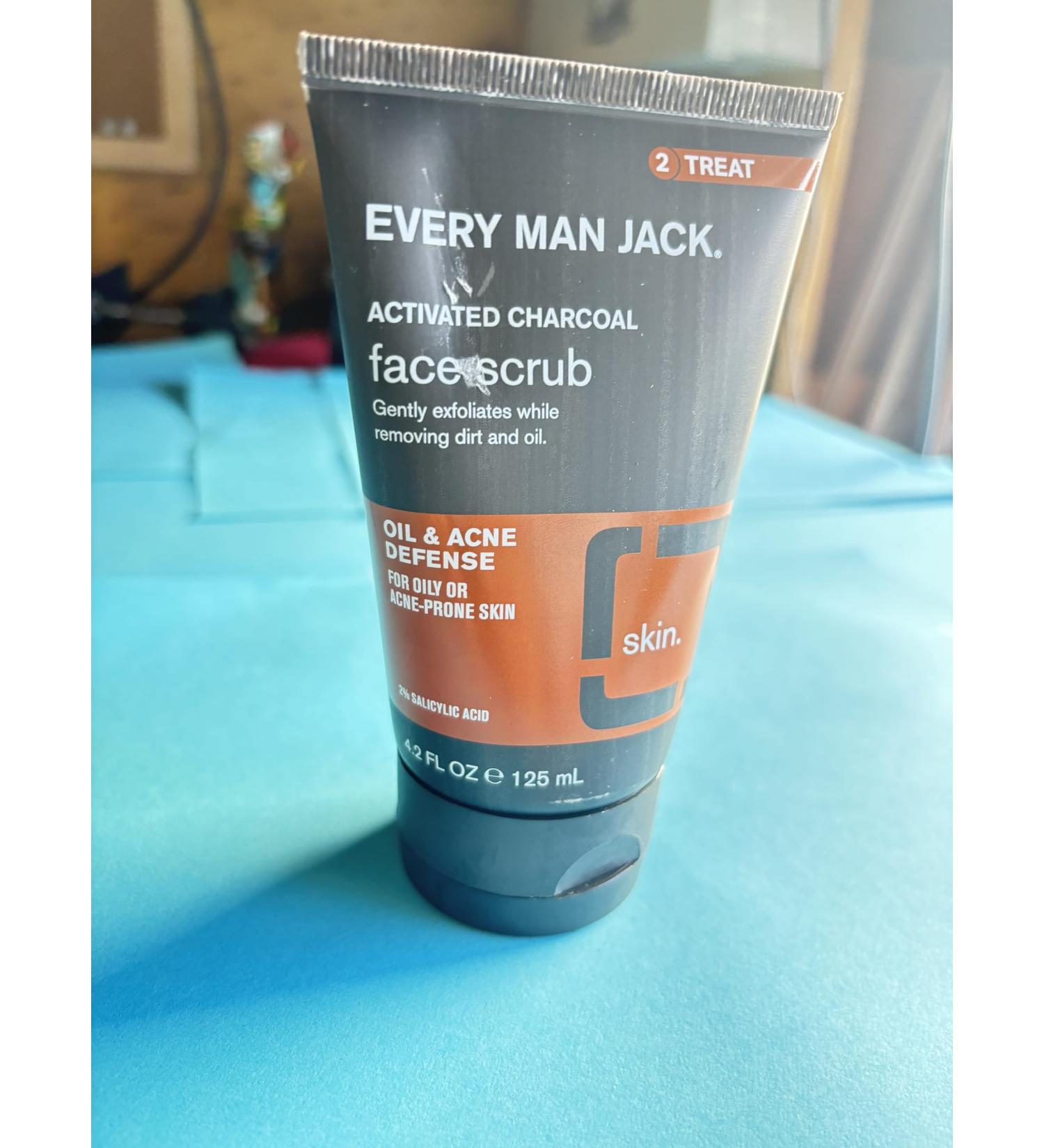 Every Man Jack Activated Charcoal Facial Scrub - Exfoliating Cleanser for Men | International Shipping Available - Buy Online on GoSupps.com