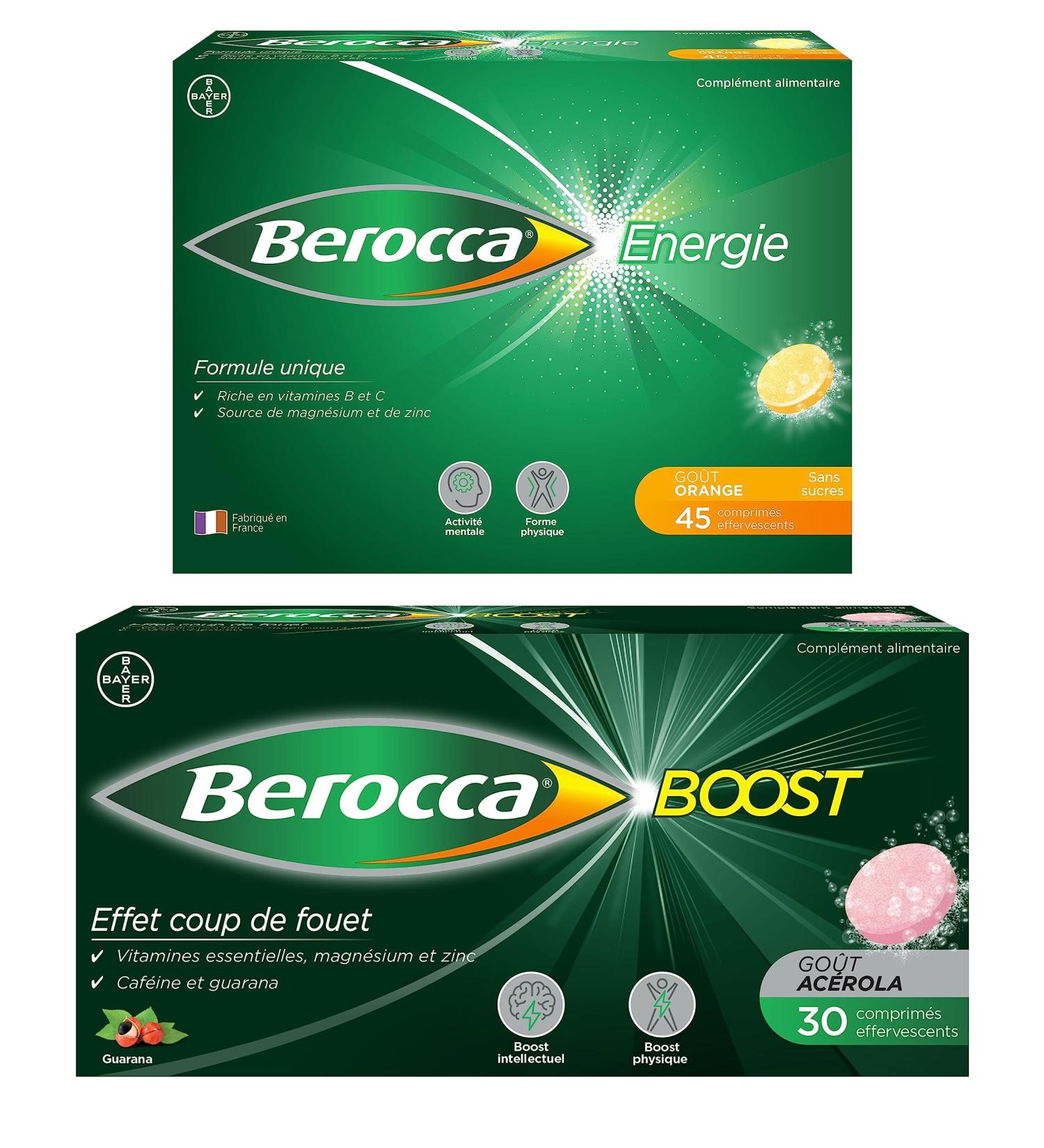 Berocca Orange Energy + Berocca Boost Guarana Caffeine Multivitamins Helps Reduce Fatigue Vitamin C B and Minerals 30 + 45 Effervescent Tablets Do Not Match - Buy Online on GoSupps.com