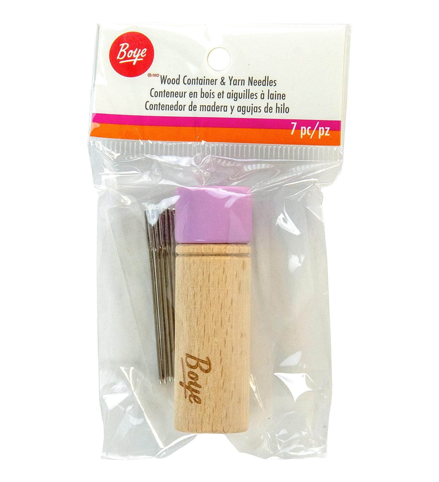 Boye Wood Container with Purple Lid Crochet Accessory Set - Size 18 Multicolor 7 (42-40039) - Buy Online on GoSupps.com