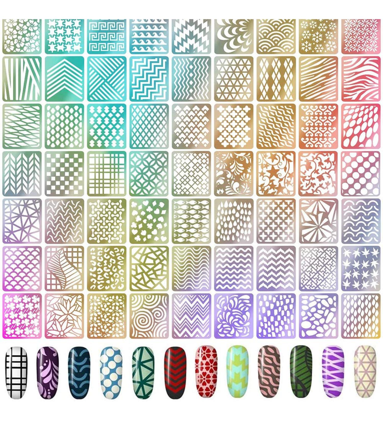 156 Pieces Nail Vinyl Stencils Nail Art Decoration Stickers Set Nail Art Design Stickers Tips Decals 26 Sheets - Buy Online on GoSupps.com