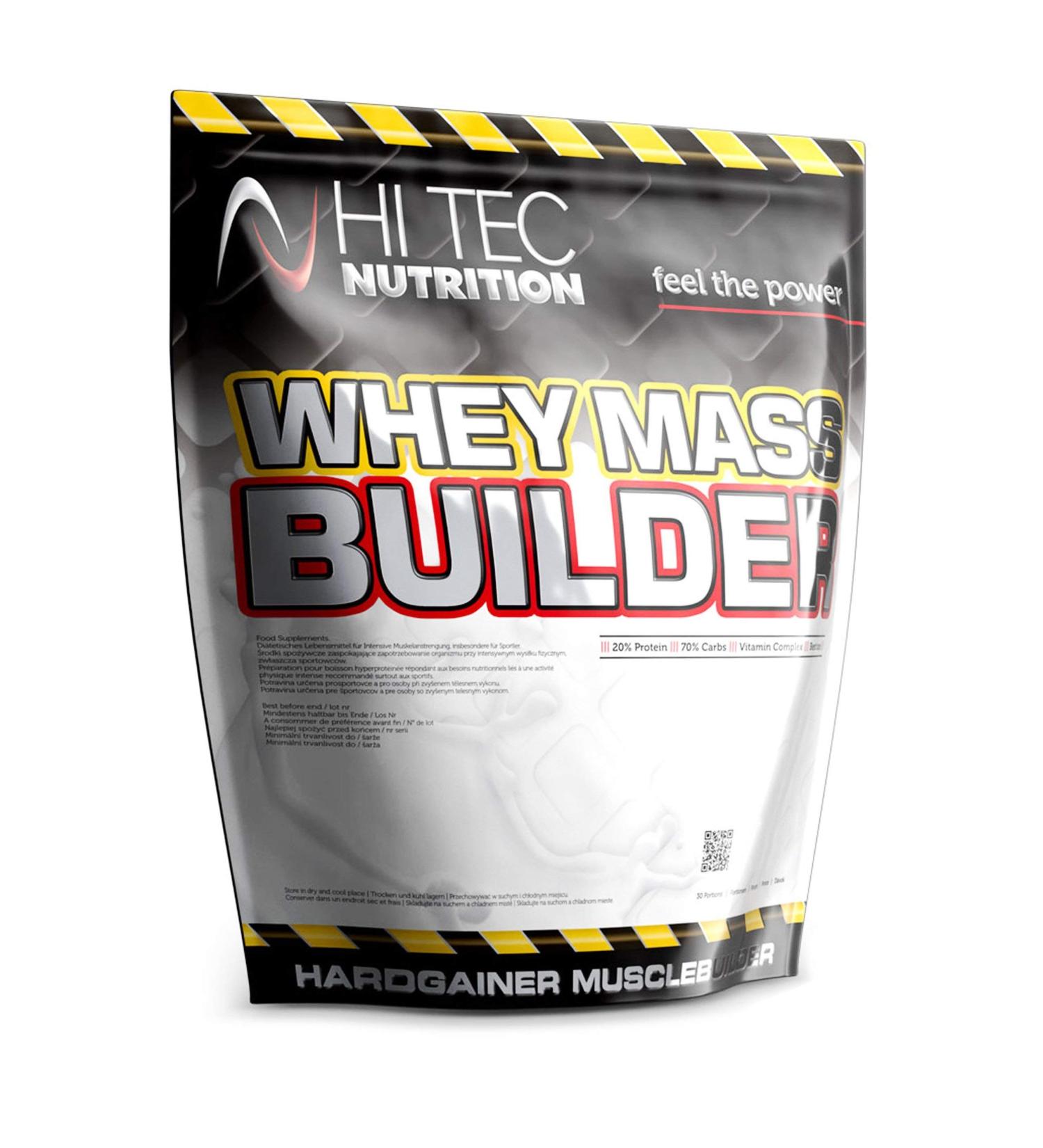Hi Tec Nutrition Mass Gainer Protein Powder - Weight Gainer Protein Pulver Whey Gainer - Mass Protein Mass Gainer - Whey Protein Pulver 1500g 30 Portions taste banana