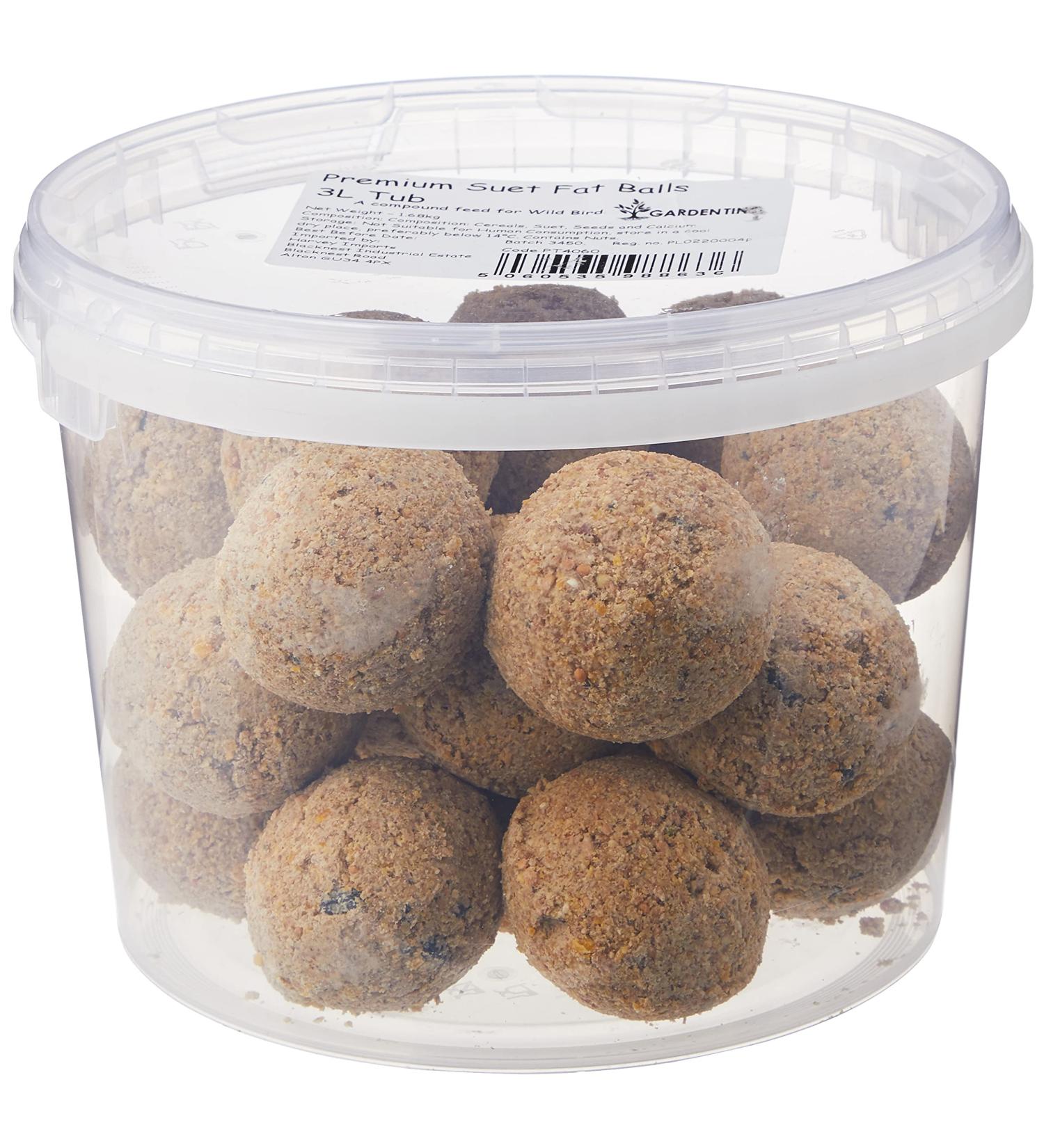 Garden Ting Premium Suet Fat Balls for Wild Birds 3 Litre Tub black 3 Count (Pack of 1) - Buy Online on GoSupps.com