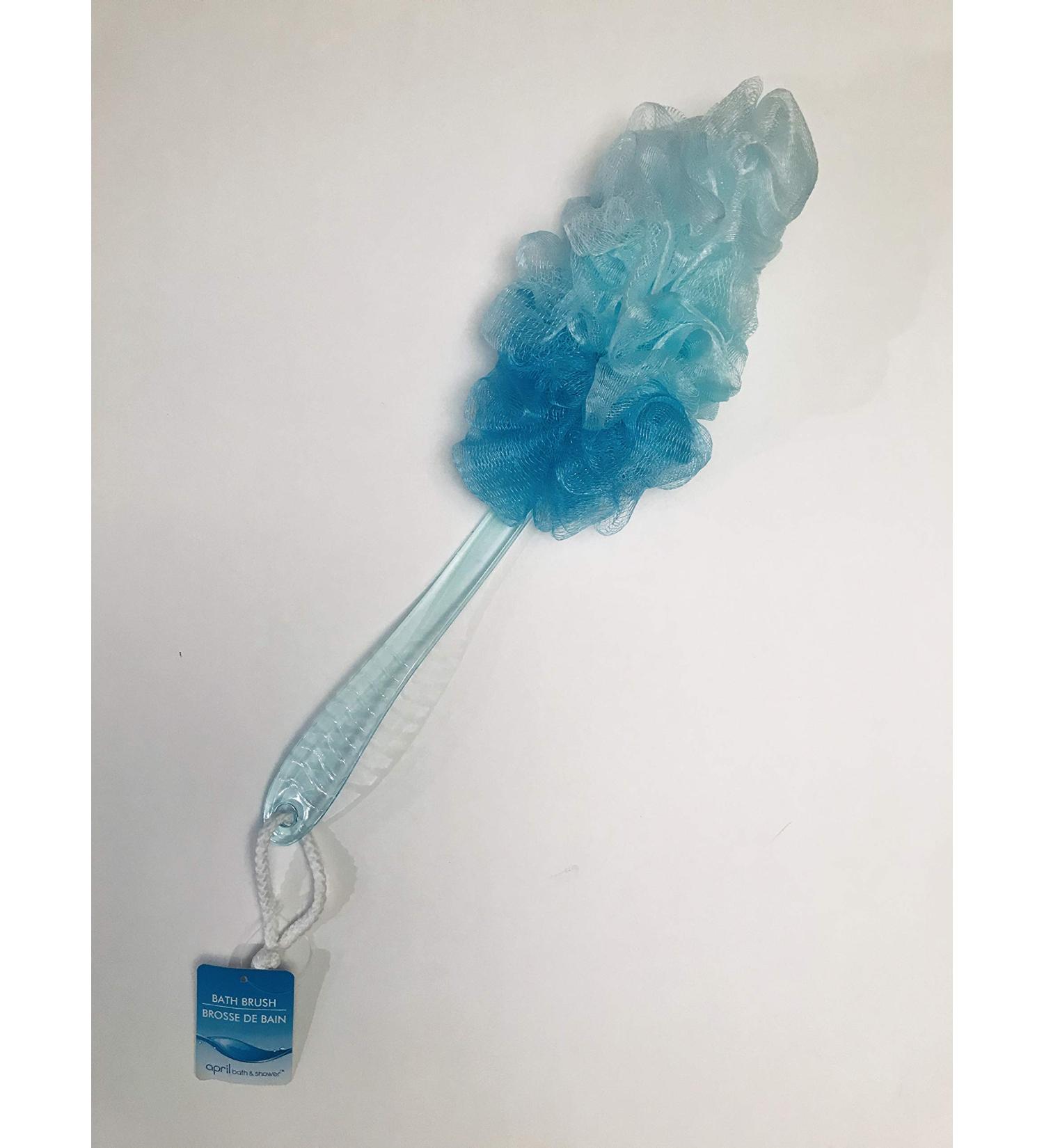 April Bath & Shower Brush with Handle Nylon Mesh Sponge - 18