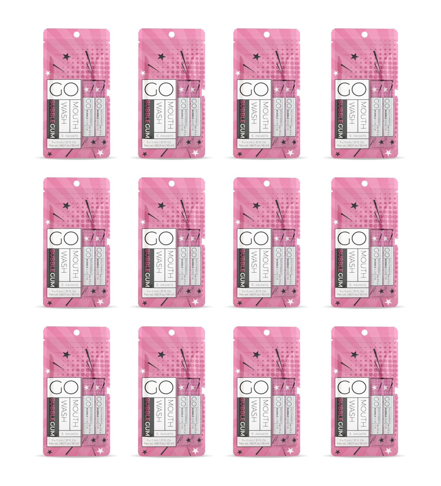 Packets Bubblegum Flavor - Adult and Kids Mouthwash with Fluoride Free Formula Alcohol Free Dye-Free Formula That Contains Xylitol - Perfect Bulk Mouthwash for Lunch Boxes and Travel 1.85 Fl Oz (Pack of 12) - Buy Online on GoSupps.com