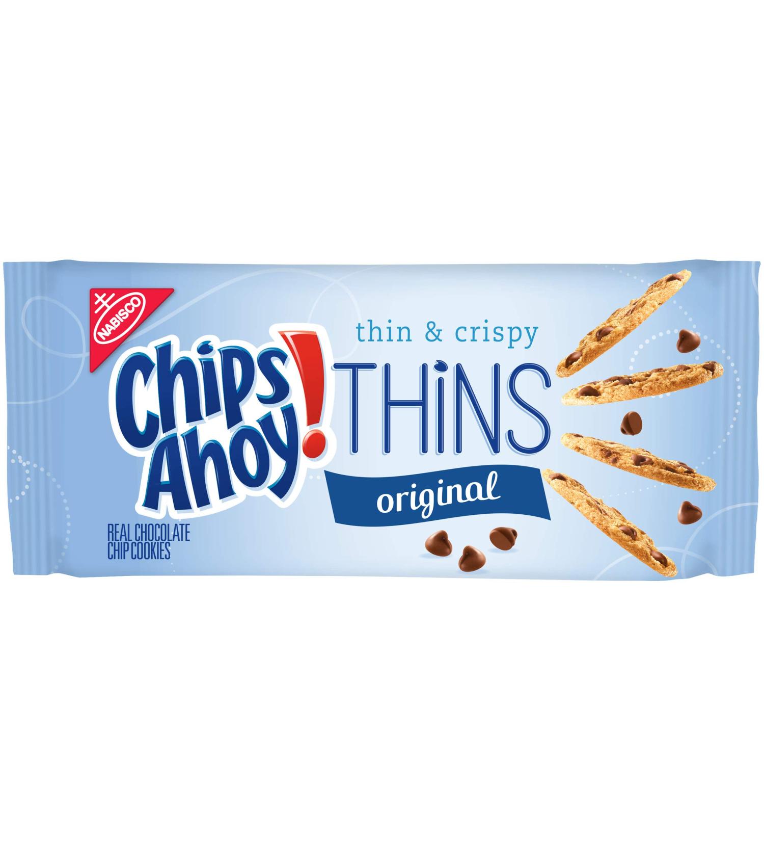 CHIPS AHOY! Thins Original Chocolate Chip Cookies - 7 oz. Resealable Pack - Buy Online on GoSupps.com