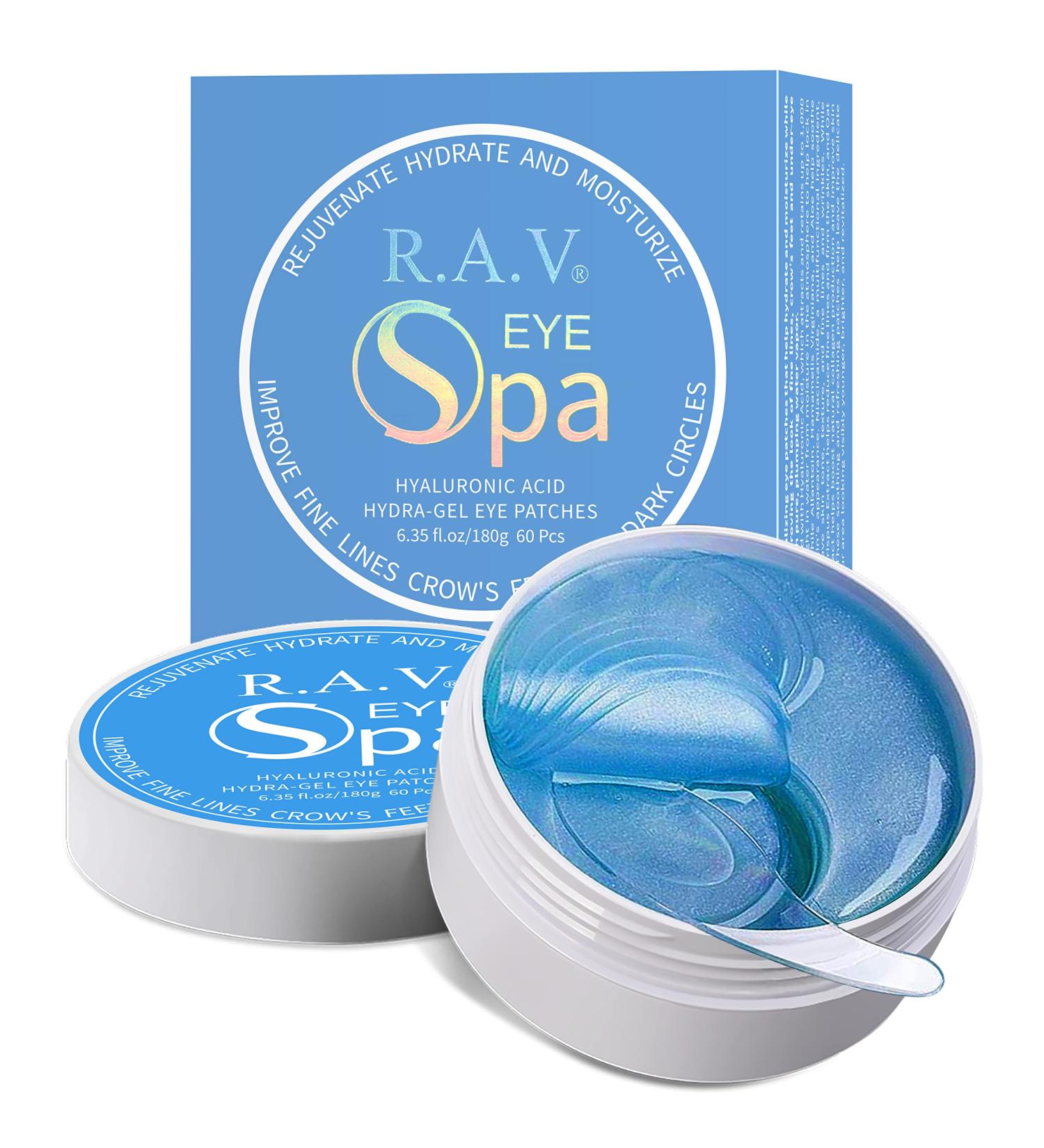 R.A.V Hyaluronic Acid Eye Mask - Collagen Eye Pads for Dark Circles, Puffiness, and Wrinkles - Moisturizing and Tightening Eye Skin - 60 Pcs - Buy Online on GoSupps.com