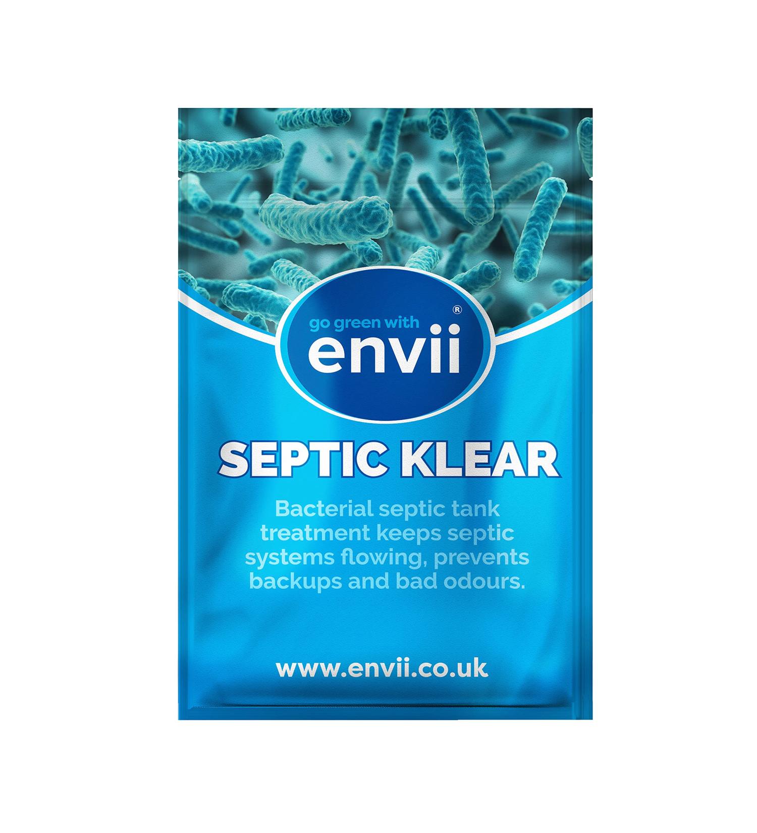 Envii Septic Klear - Septic Tank Treatment Tablets (12 Months) | Bacteria Enzyme Cleaner - Remove Smells, Unblock Tanks - Buy Online on GoSupps.com