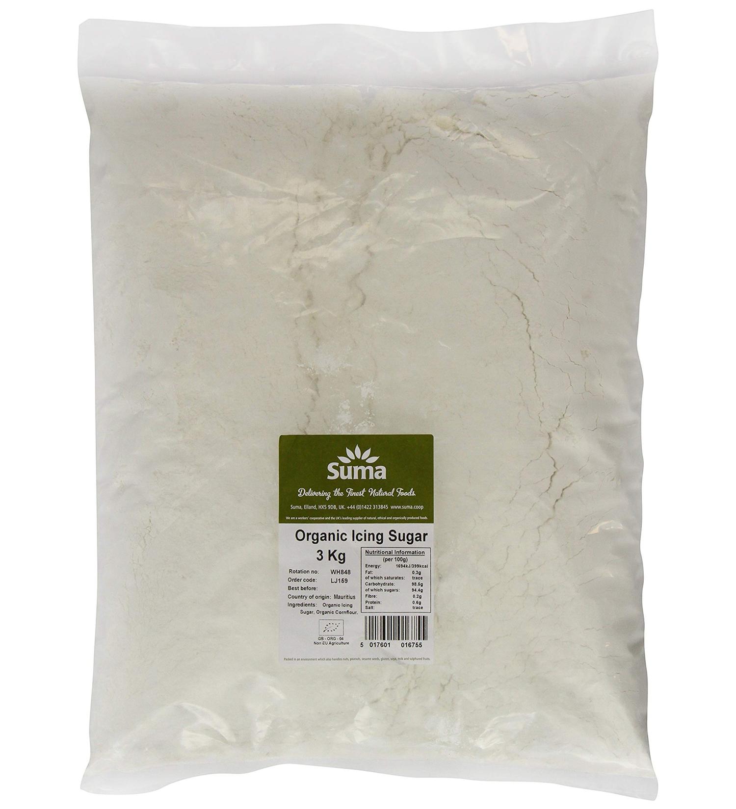 Suma Organic Icing Sugar 3 kg - Premium Quality for Baking and Cooking - Buy Online on GoSupps.com