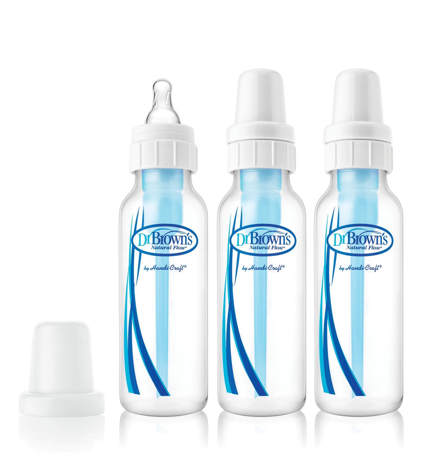 Dr. Brown's Natural Flow Anti-Colic Baby Bottles - 8oz - 3pk - 3 Count - Pack of 1 - Buy Online on GoSupps.com