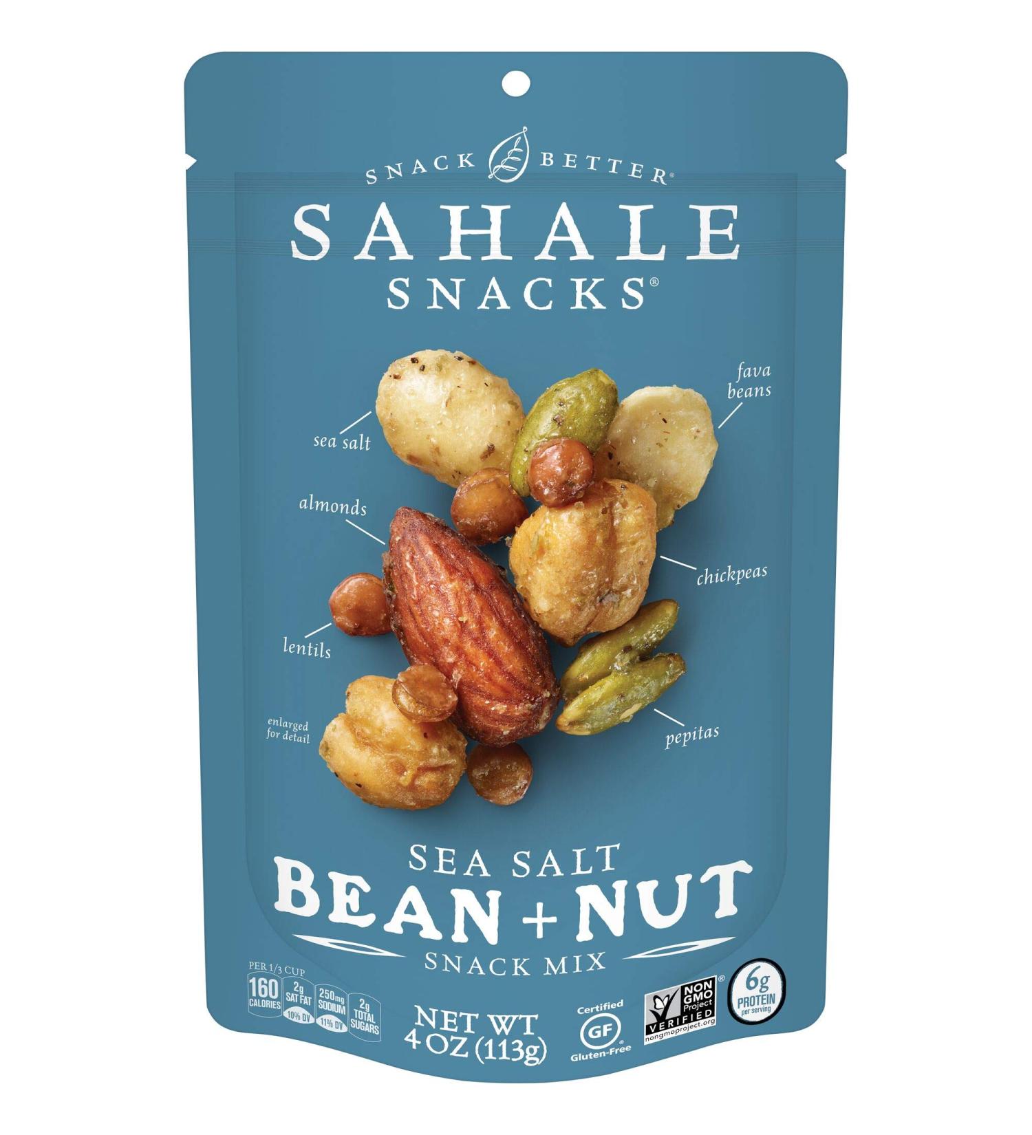 Sahale Snacks Sea Salt Bean & Nut Mix - 4 oz Snack | Healthy Gourmet Snack - Buy Online on GoSupps.com
