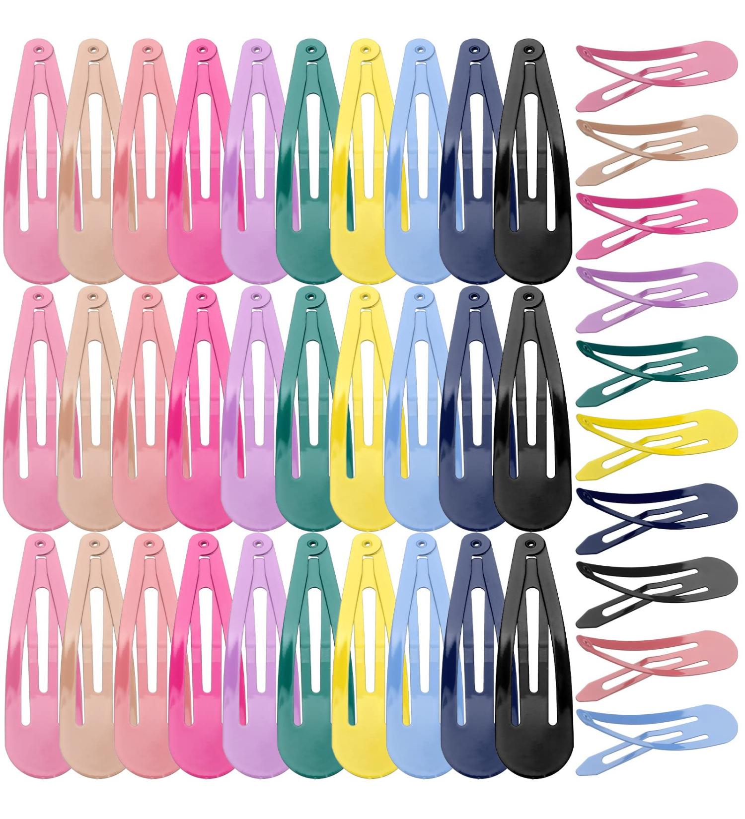 80 Pcs 2.7'' Big Hair Barrettes for Women - Multicolored Snap Hair Clips Set for Girls & Teens - Large Metal Hair Accessories, No Slip Hair Pins - Buy Online on GoSupps.com