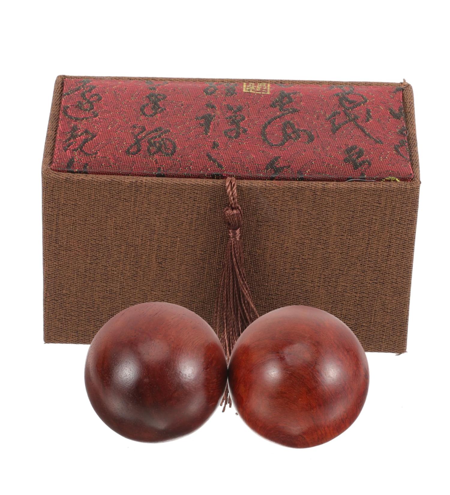 Shop Rosewood Gymnastics Ball Stress Balls - Fitness Massage Handballs for Health & Wellness | Wooden Relaxation Balls for Handicrafts & Play - Buy Online on GoSupps.com