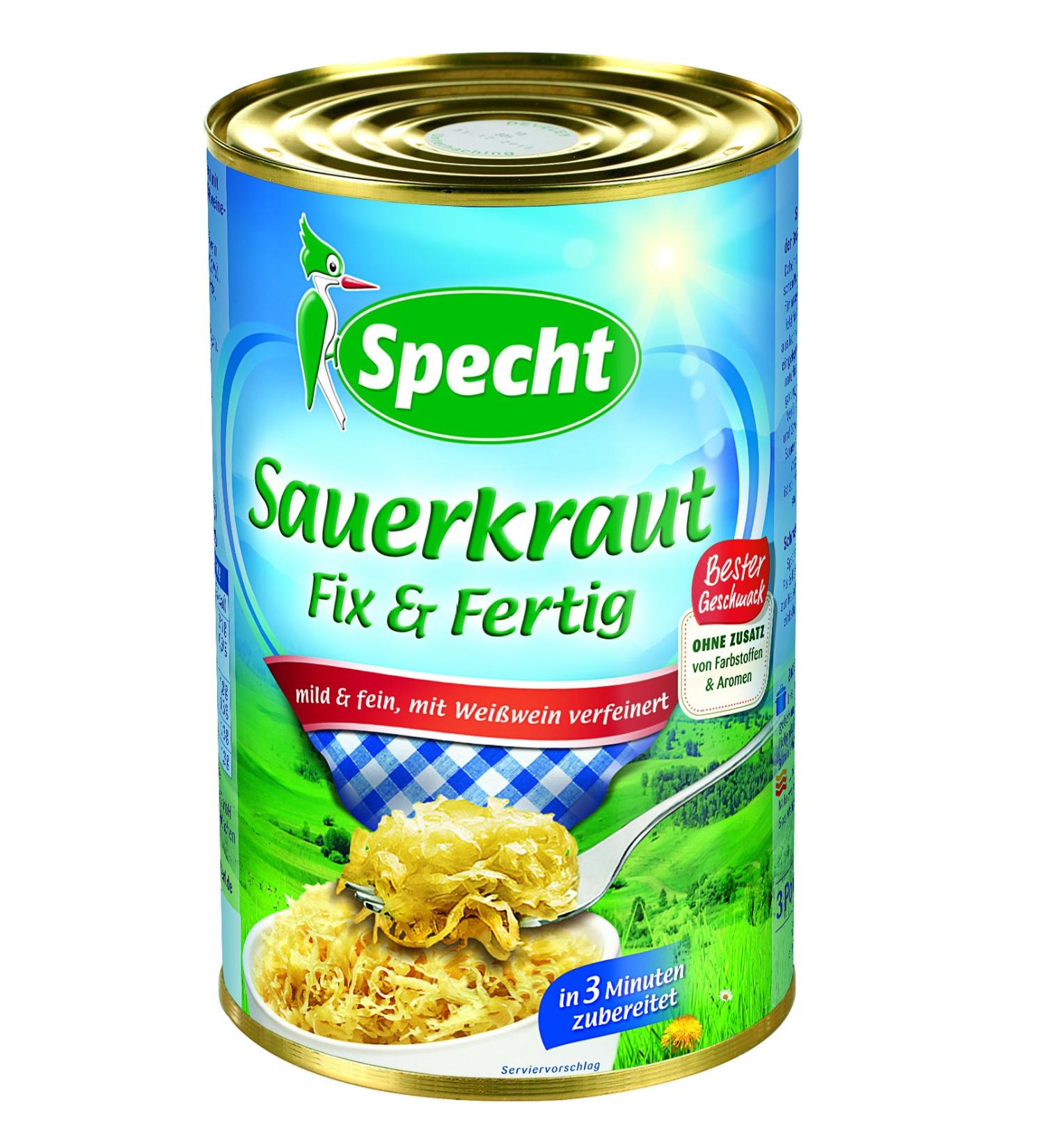 Specht Sauerkraut pack of 12 (12 x 425 ml)