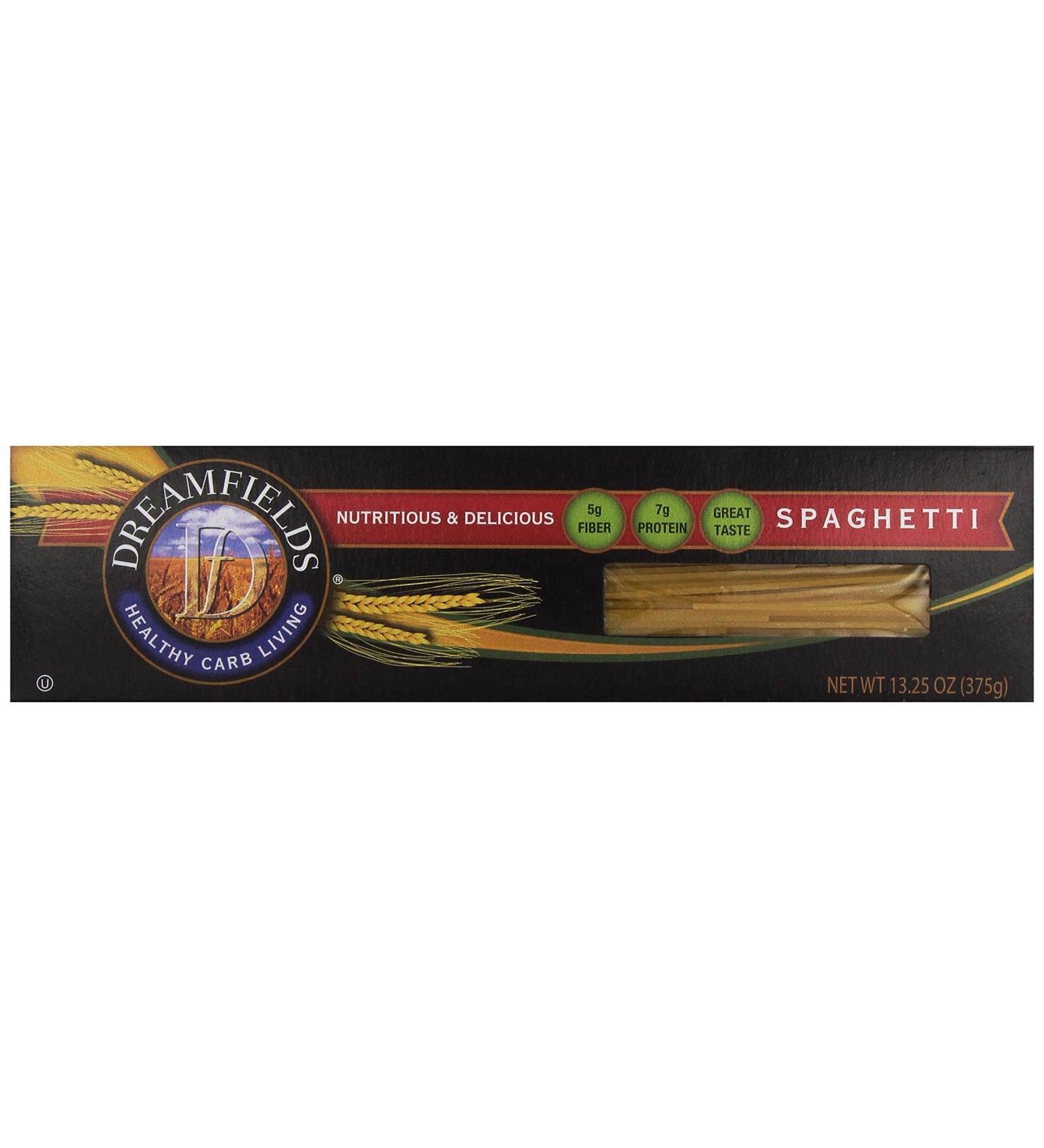 Dreamfields Spaghetti 13.25 oz - Delicious Low Carb Pasta for Healthy Meals - Buy Online on GoSupps.com