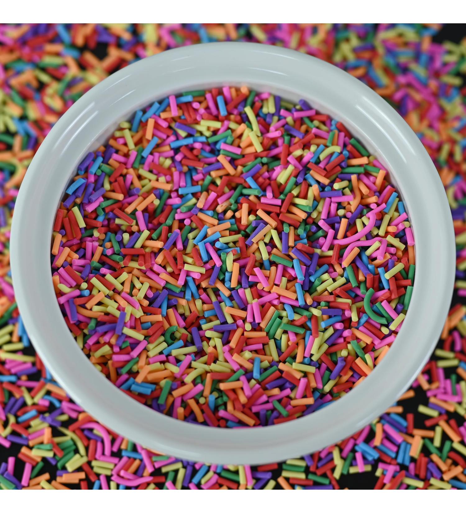 LIKETURE Non-Edible Polymer Clay Fake Sprinkles - 110g Craft Decoration Faux Sprinkle Filler for Resin & Slime (Mixed Color - Buy Online on GoSupps.com