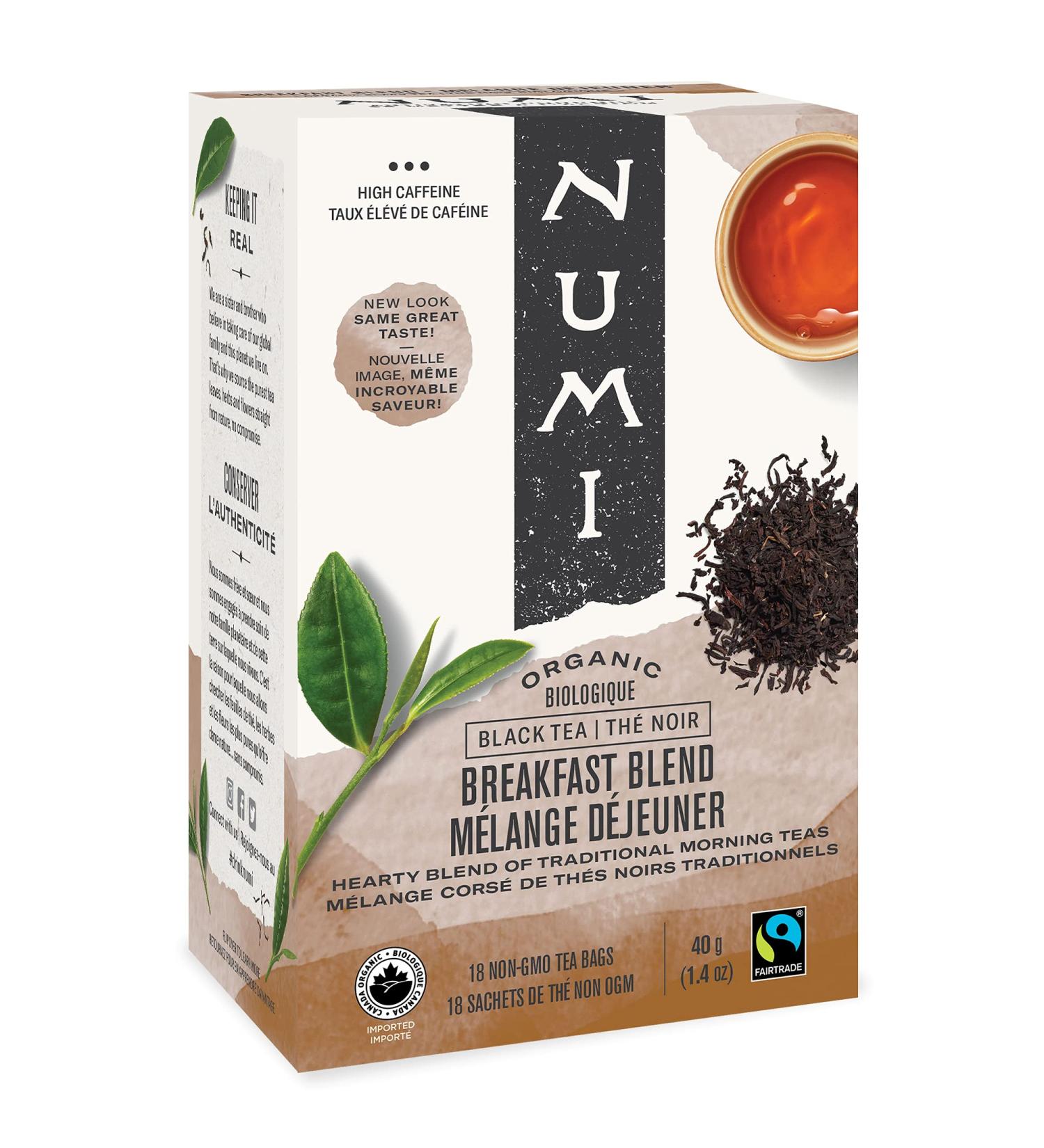 Numi Organic Tea Breakfast Blend Black Tea 18 Count - Buy Online on GoSupps.com