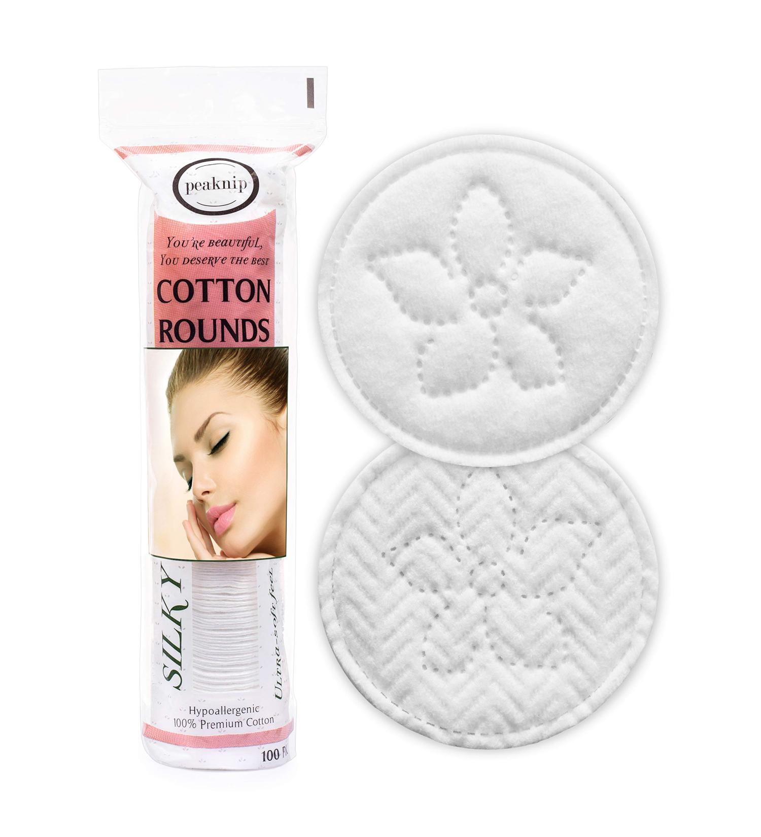 Premium 100% Cotton Rounds - 100 Count Makeup Remover Pads for Face, Nails, Personal Care - Hypoallergenic & Lint-Free - Buy Online on GoSupps.com