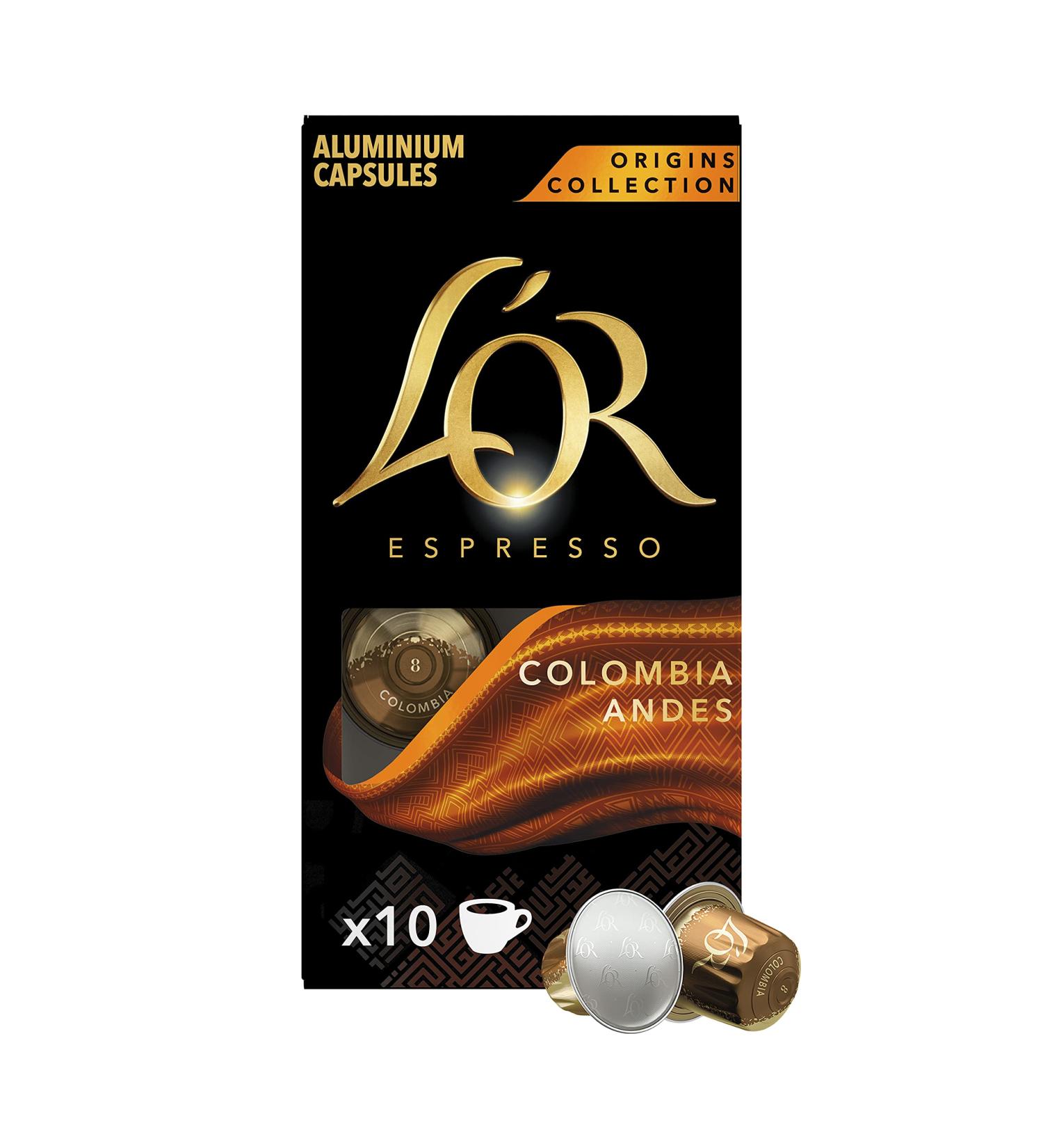  L'OR L'OR Espresso Colombia Coffee Intensity 8 - 10 Aluminium Capsules - Buy Online on GoSupps.com