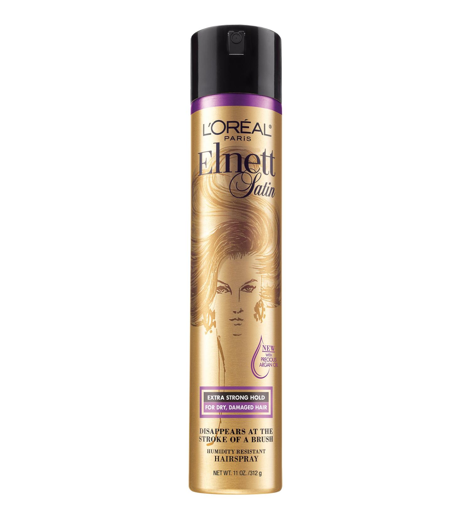 L'Oreal Paris Elnett Satin Precious Oils Hairspray 11 Ounce (1 Count) Argan Oil Unscented 11 Ounce (Pack of 1) - Buy Online on GoSupps.com