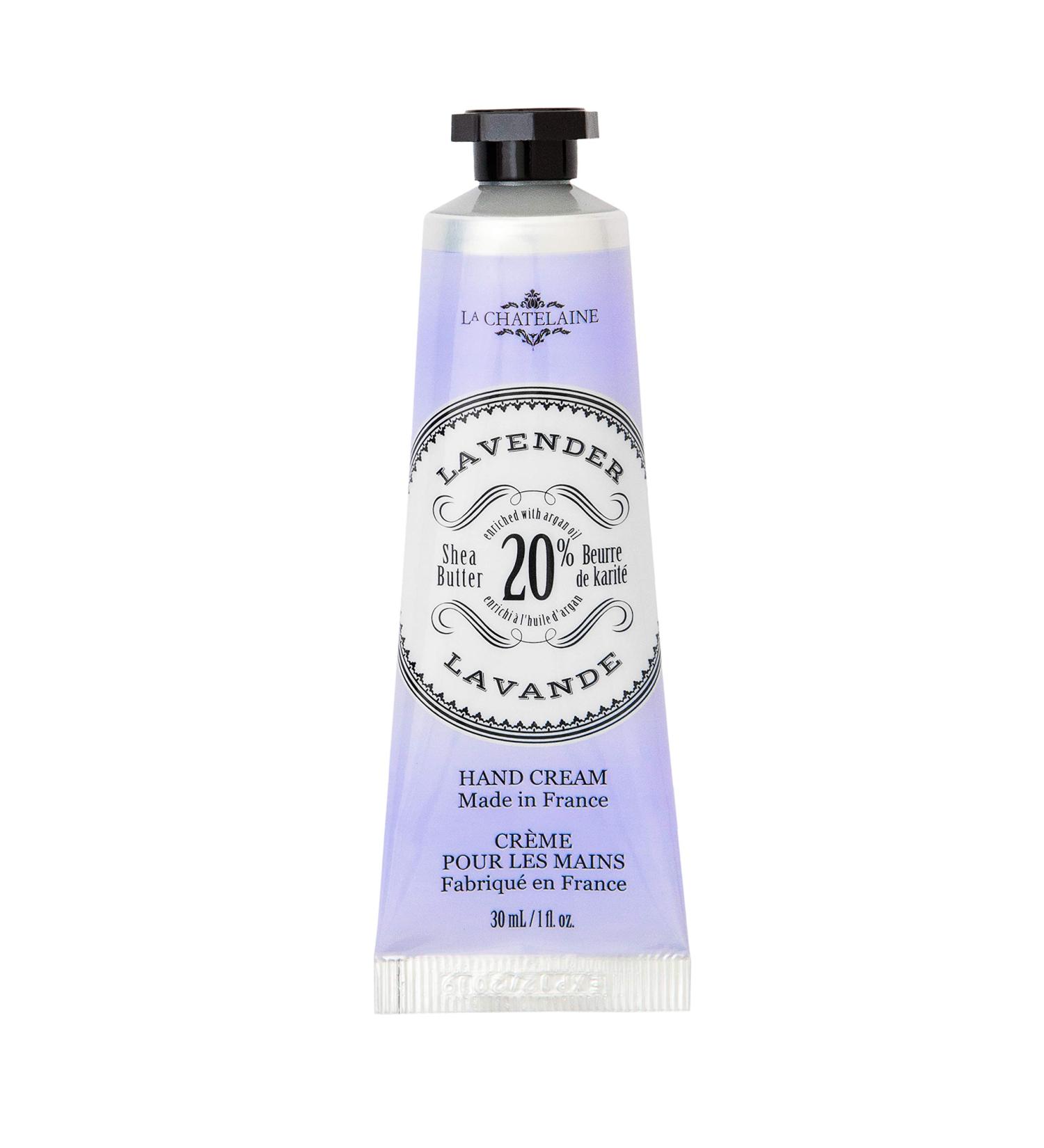 La Chatelaine 20% Shea Butter Hand Cream - Travel Size Lavender | Organic Argan Oil Moisturizing & Nourishing Paraben Free Made in France - 1 oz - Buy Online on GoSupps.com