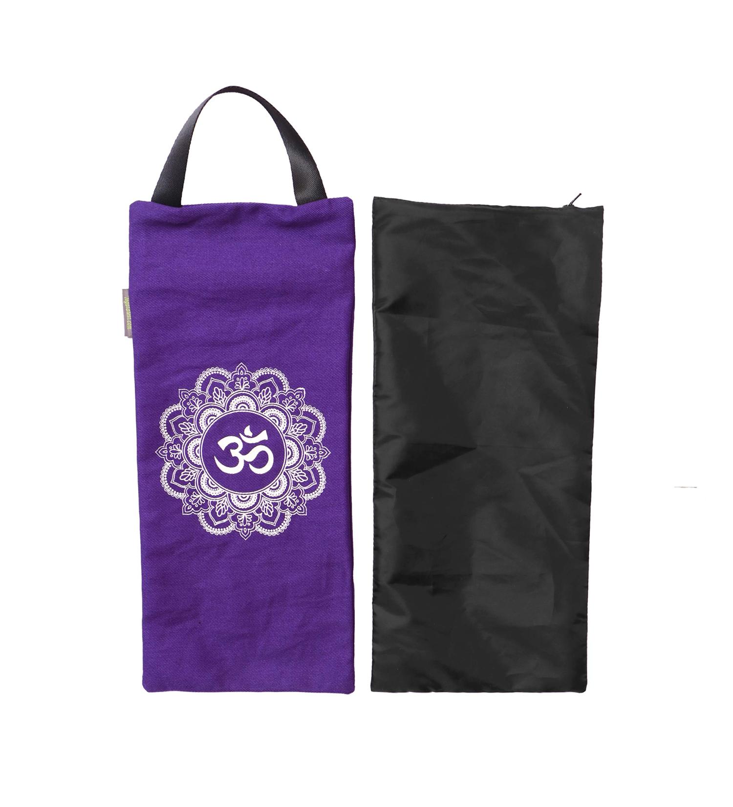 Cotton Yoga Sand Bag - Purple, 7.5 x 17 - Unfilled for Yoga Weights & Resistance Training - Buy Online on GoSupps.com
