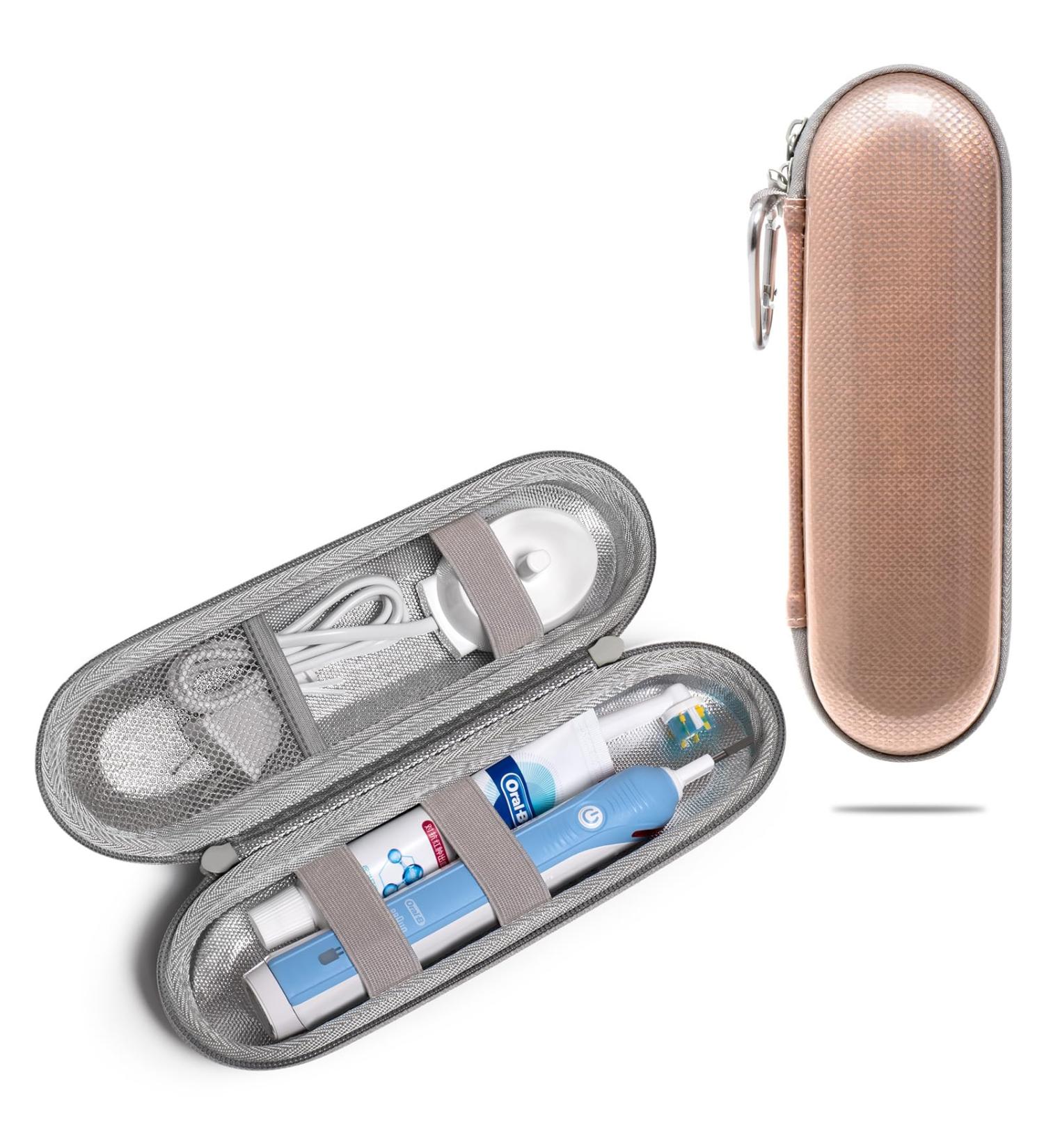 Electric Toothbrush Case - Rose Gold for Oral-B Philips Sonicare & Most Brands - Protect & Travel - Buy Online on GoSupps.com