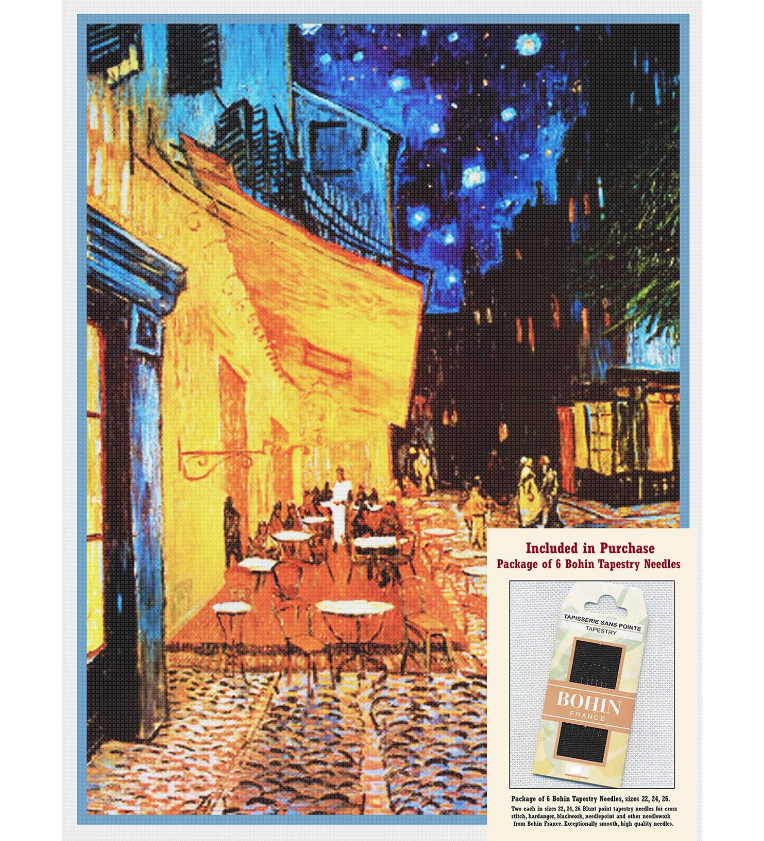 Van Gogh's Caf at Night Cross Stitch Pattern with Needles - Buy Online on GoSupps.com