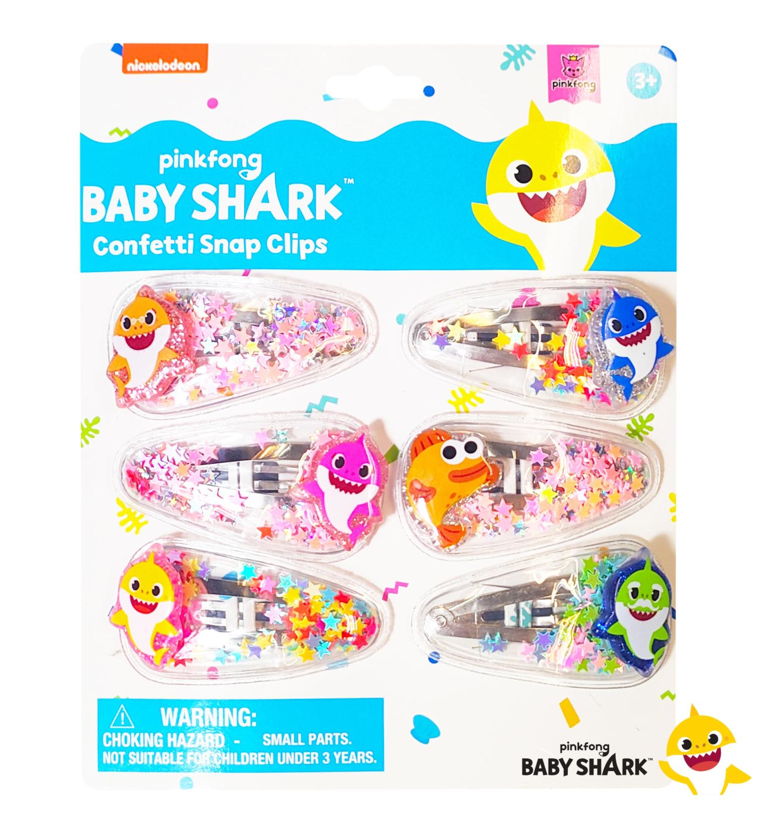 LUV HER Baby Shark Hair Clips For Girls 6pc Cute Hair Clips With Favorite Babyshark Character Charms Magical Confetti Hair Clips for Kids Toddler Hair Accessories Ages 3+ - Buy Online on GoSupps.com