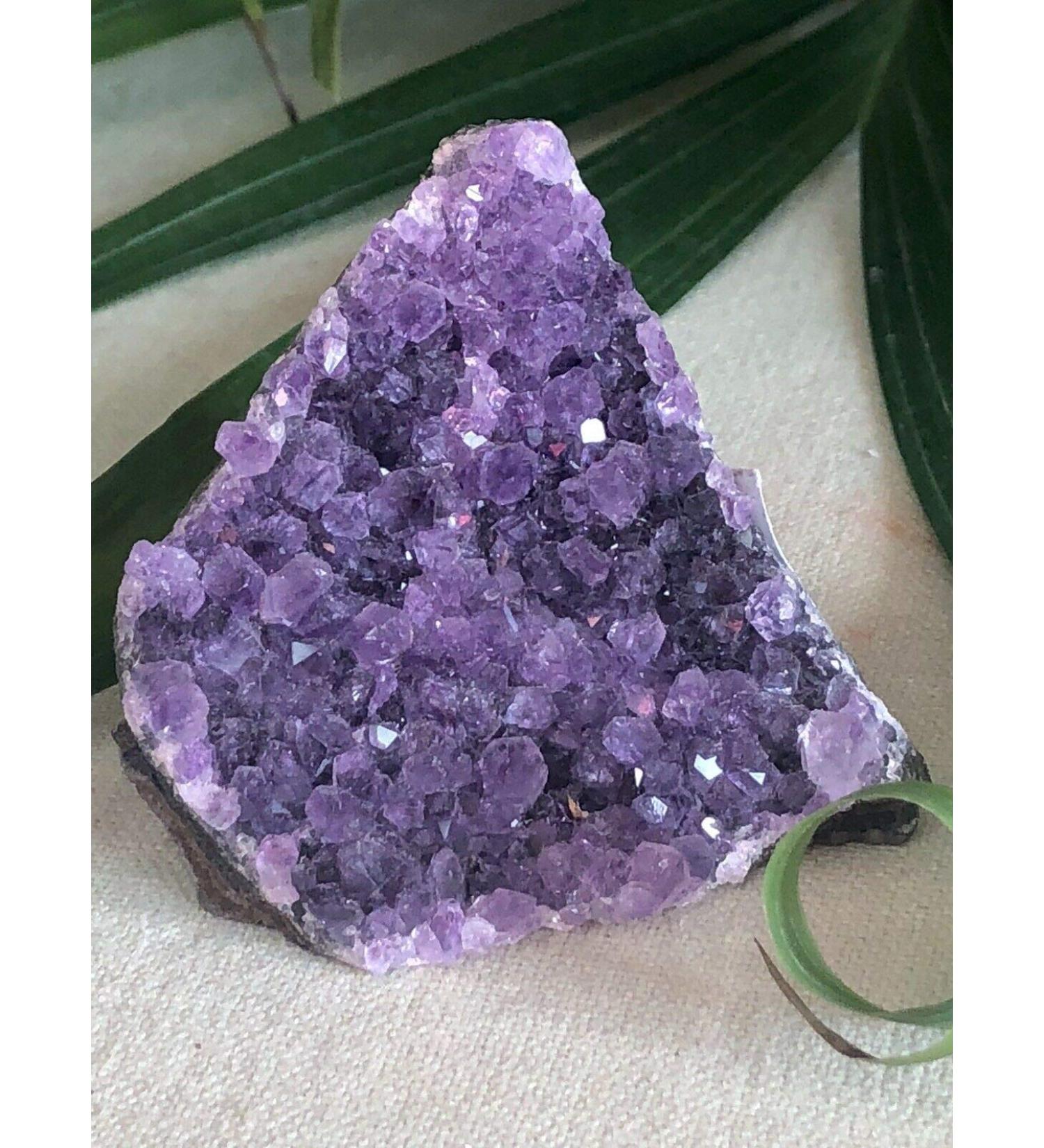 Amethyst Quartz Cut Base Purple Amethyst Specimen Uruguay Raw Stones and Minerals Stone Mineral Specimen - Buy Online on GoSupps.com