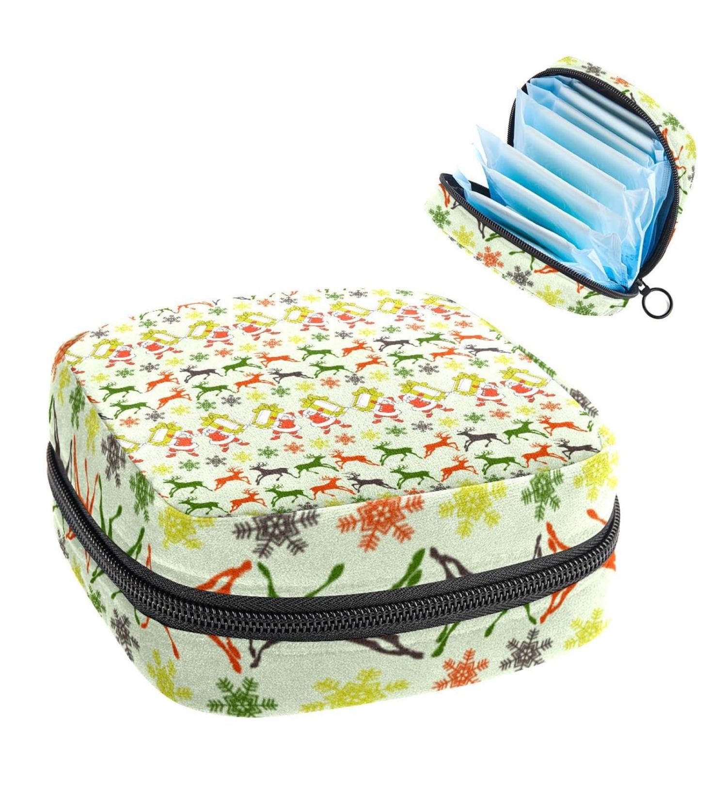 GIAPB Period Bag Sanitary Napkin Storage Pouch - Reindeer Design | Travel Makeup Bag - Color2362 - Buy Online on GoSupps.com