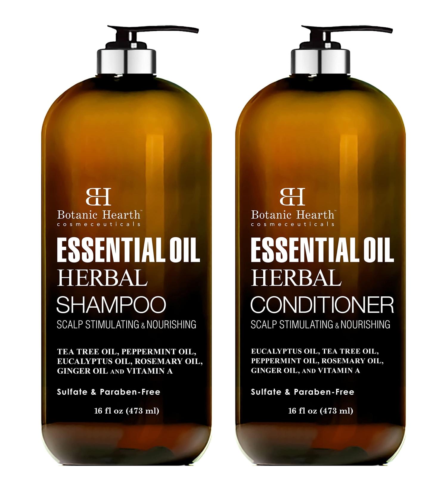 Botanic Hearth Essential Oil Shampoo & Conditioner Set - Sulfate Free, Hair Growth, Color Safe, All Hair Types - 16 fl oz - Buy Online on GoSupps.com