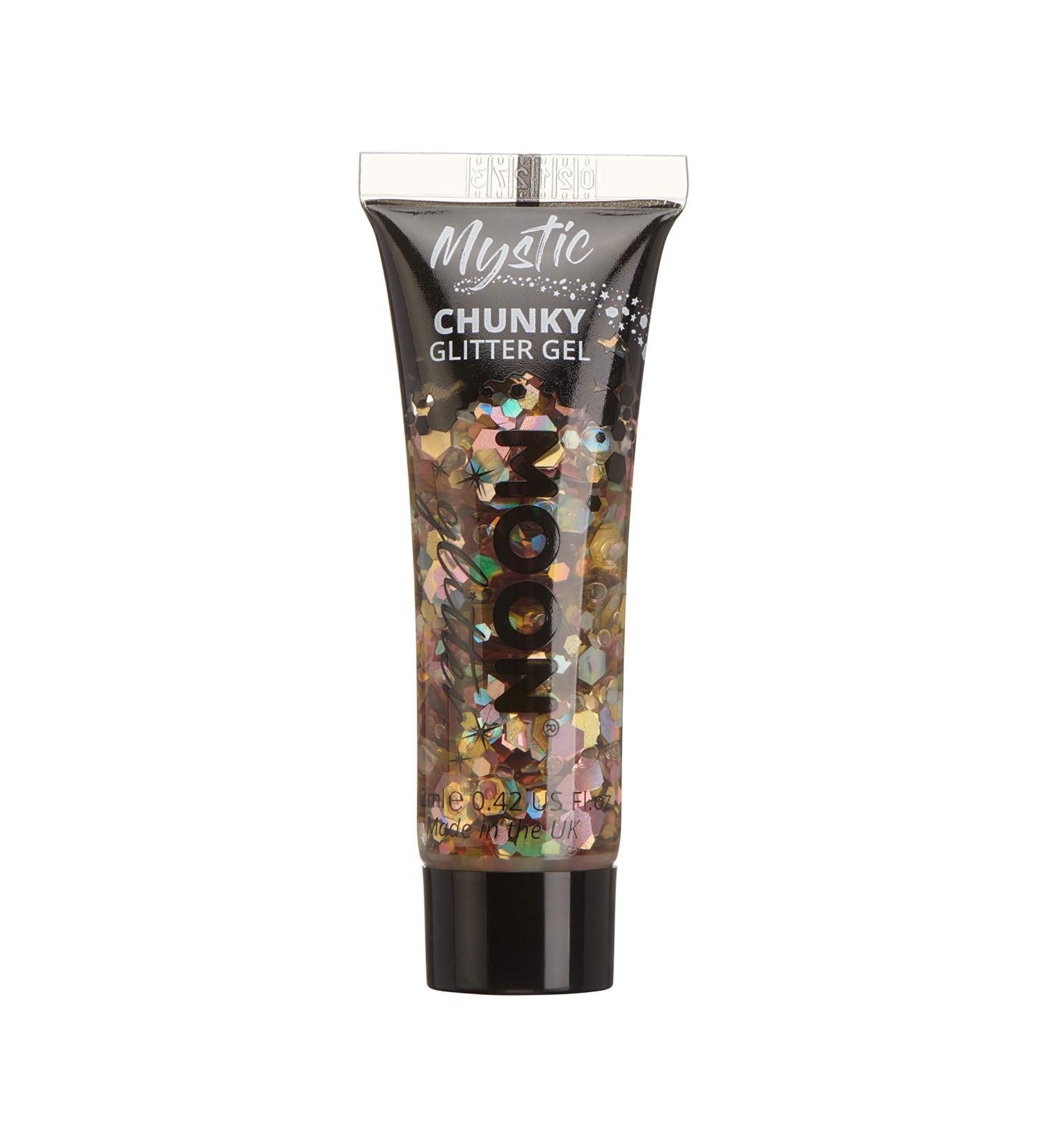 Moon Glitter Mystic Chunky Glitter Gel - Chardonnay 12ml - Festival Cosmetic Glitter for Face, Body, Hair, Nails - Buy Online on GoSupps.com