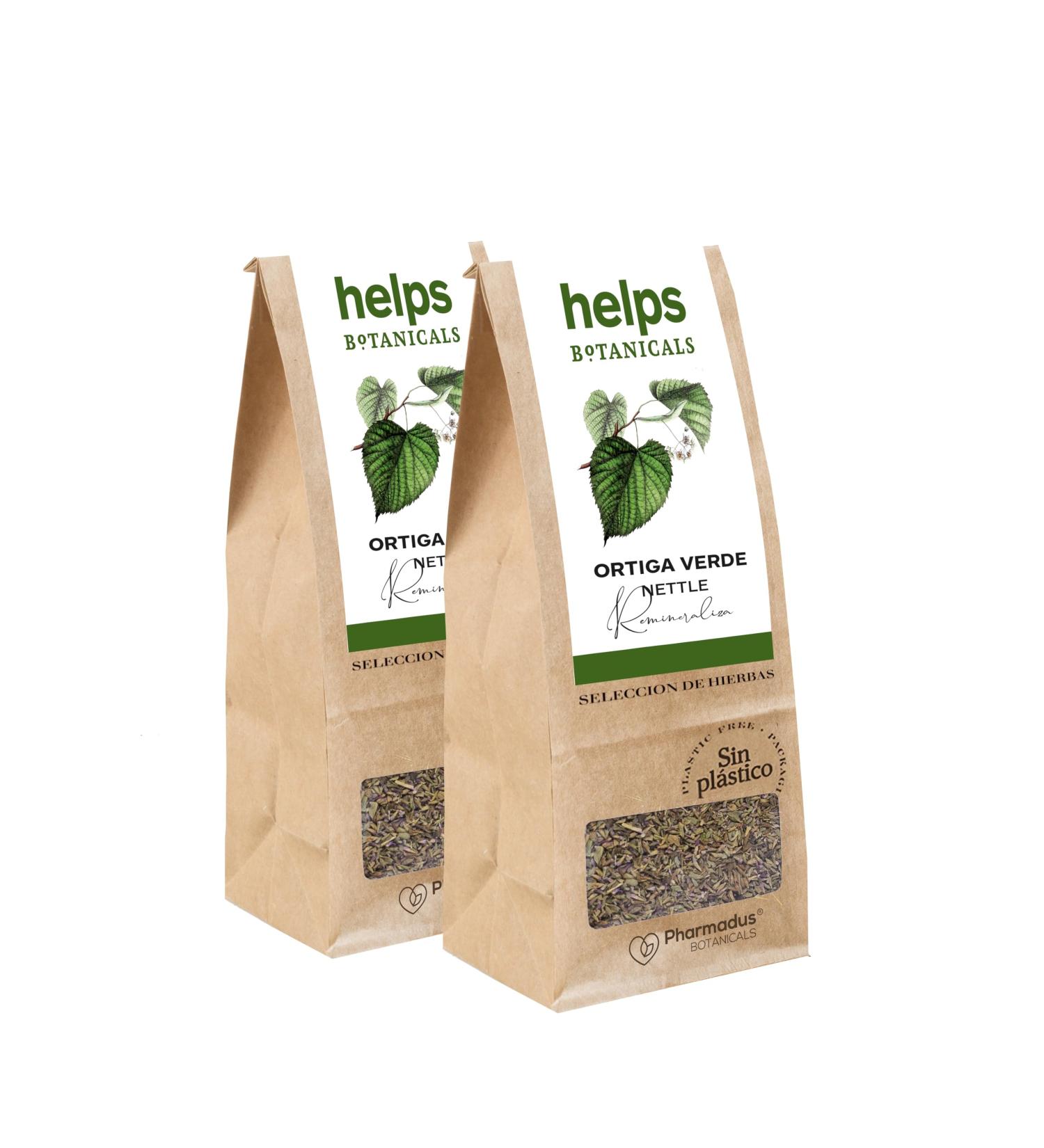  HELPS PHARMADUS BOTANICALS HELPS INFUSIONS - Infusion of Green Nettle Loose Leaf Tea with Diuretic Effect Nettle Loose Bag 50 grams Pack 2 - Buy Online on GoSupps.com