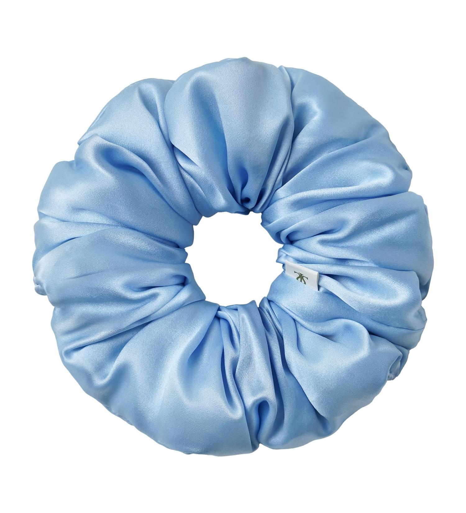 LILYSILK Women's 100% Mulberry Silk Big Hair Scrunchies Ladies Pure Silk Filled Giant XL Ponytail Holder Oversized Elastic Hair Tie Band Large Jumbo Hair Bobble for Breakage Prevention(Ice Blue) - Buy Online on GoSupps.com