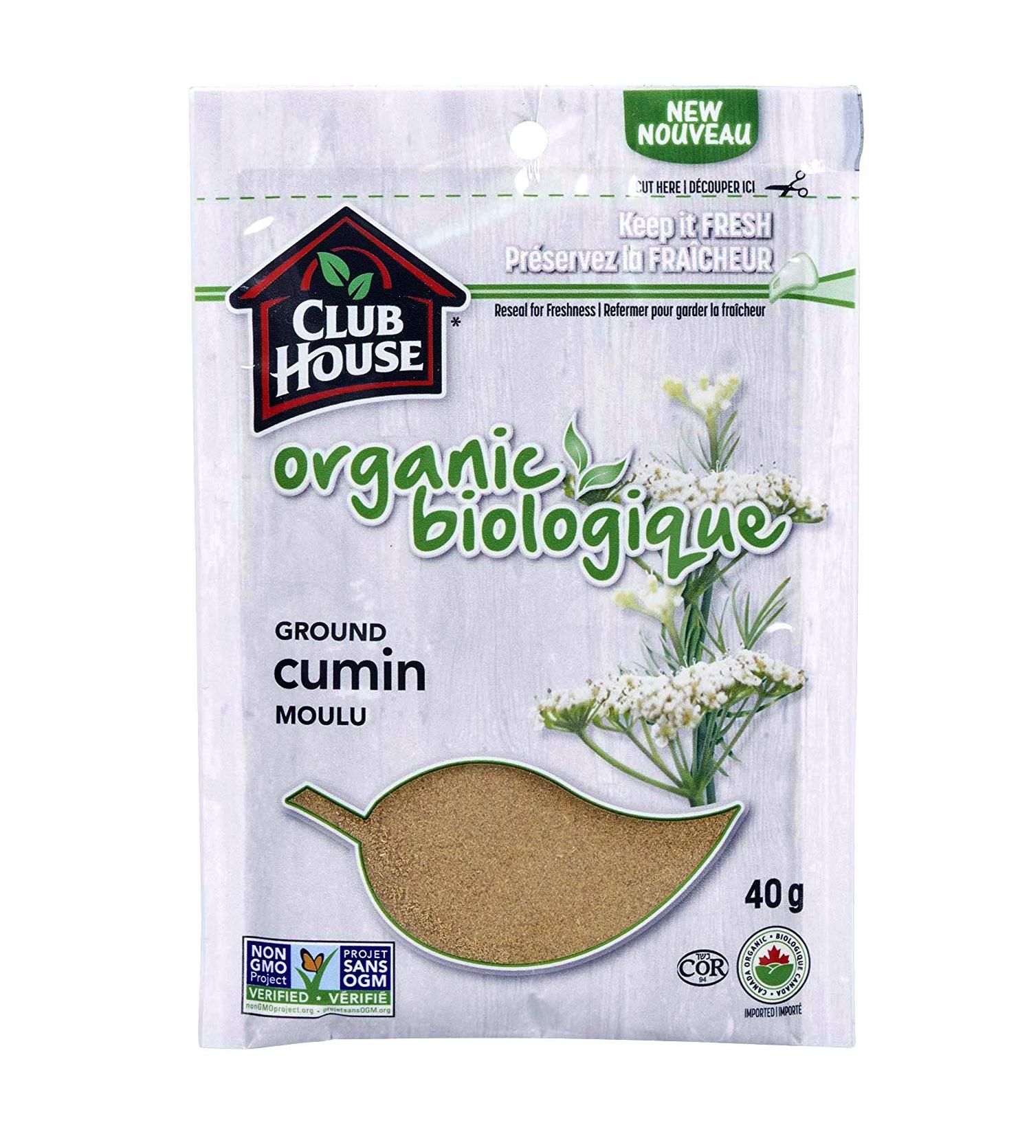 Club House Quality Natural Herbs & Spices Organic Ground Cumin 40g 1.4 Ounce (Pack of 1) - Buy Online on GoSupps.com