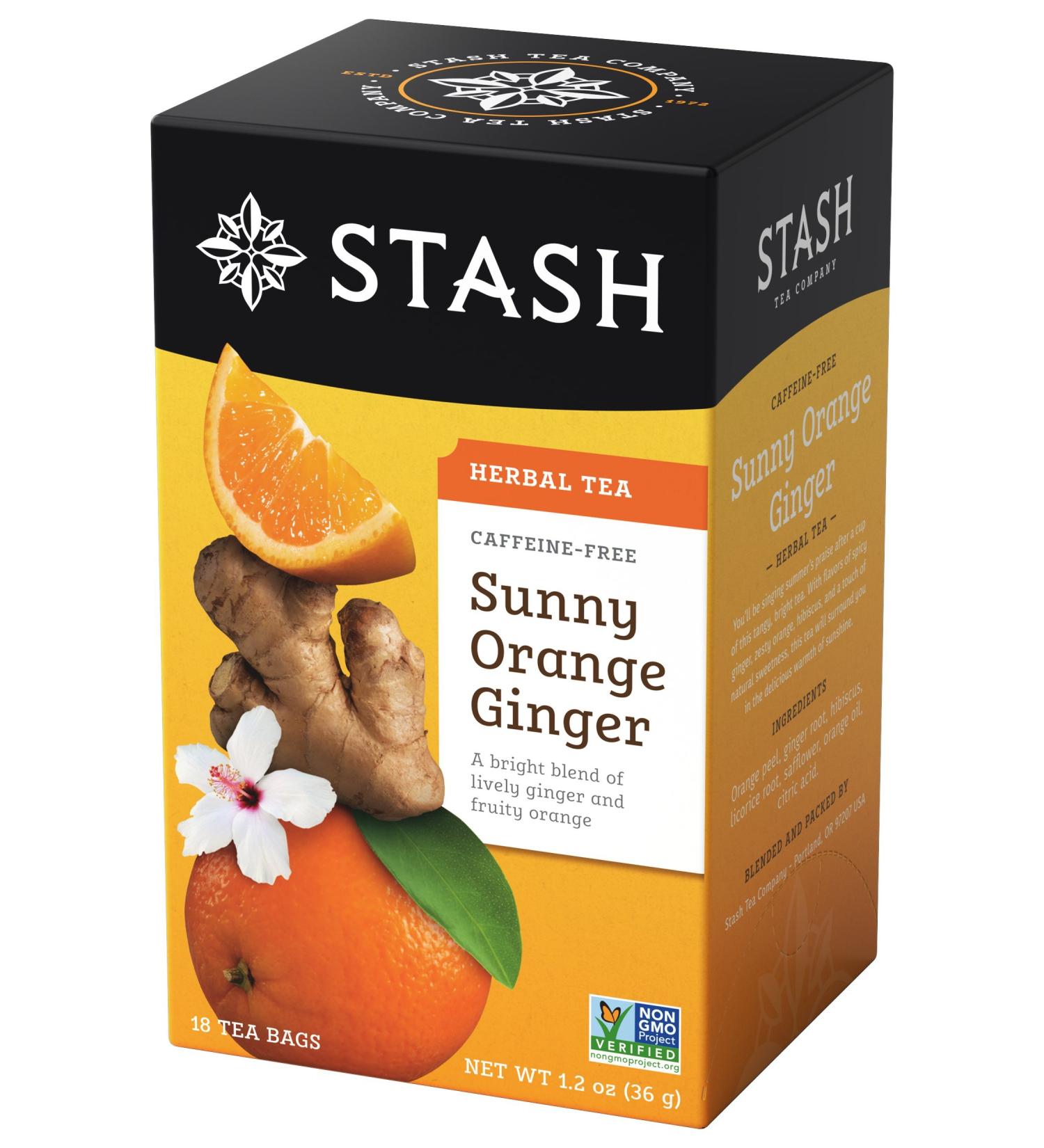 Stash Sunny Orange Ginger Herbal Tea 18 Count (6 Count) Orange Ginger 18 Count (Pack of 6) - Buy Online on GoSupps.com