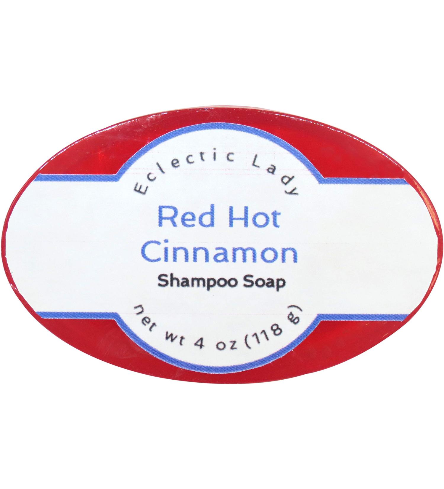 Eclectic Lady Red Hot Cinnamon Shampoo Soap Bar - Pure Argan Oil Silk & Honey Protein - 4 oz - Natural Ingredients for Healthy Hair - Buy Online on GoSupps.com