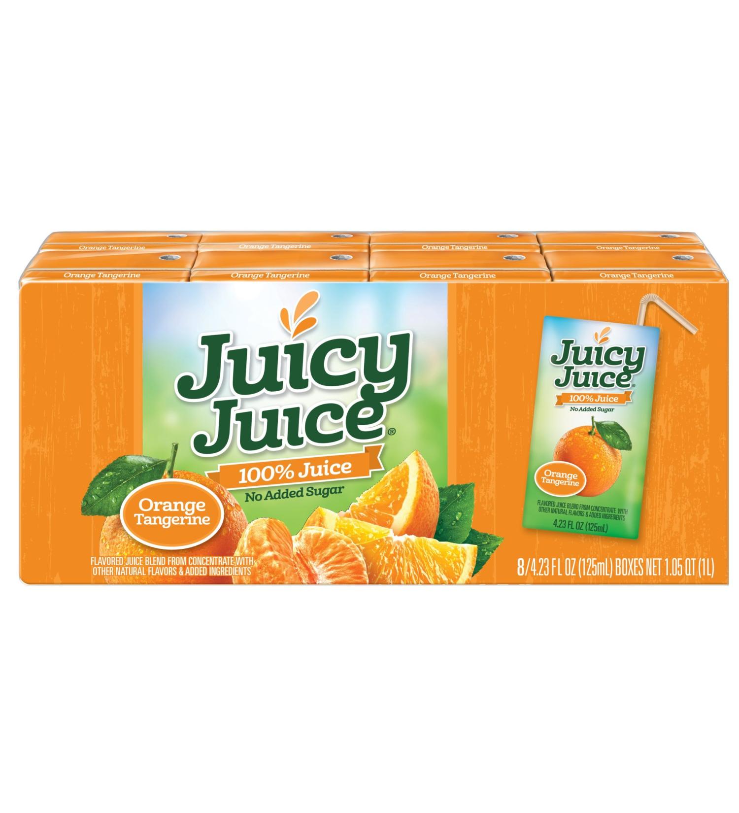 Juicy Juice Orange Tangerine 4.23oz Boxes 8 Count x5 Pack - Refreshing Fruit Juice Blend - Buy Online on GoSupps.com