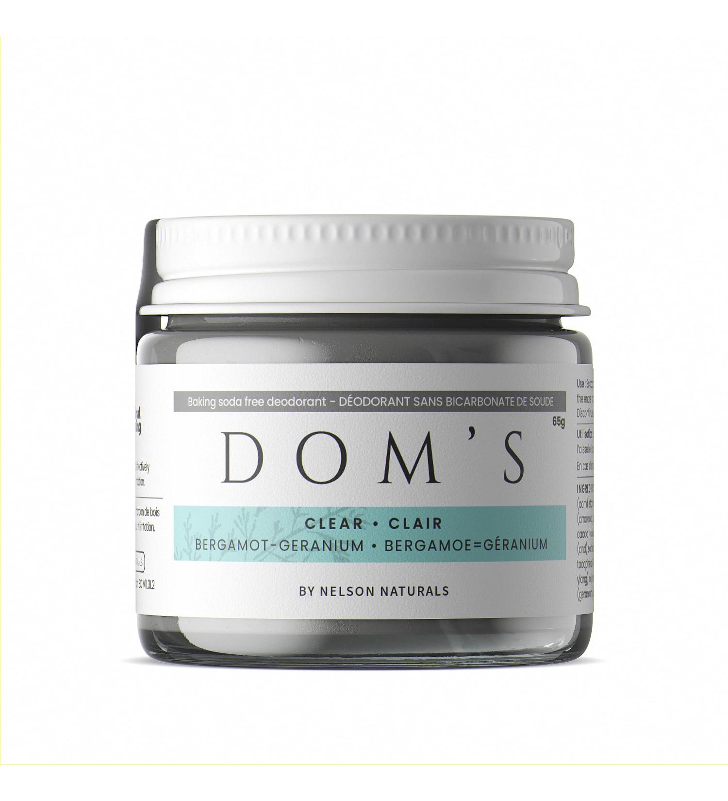 Clear Bergamot Geranium Deodorant - Baking Soda Free 68g - Natural & Long-Lasting | International Shipping Available - Buy Online on GoSupps.com