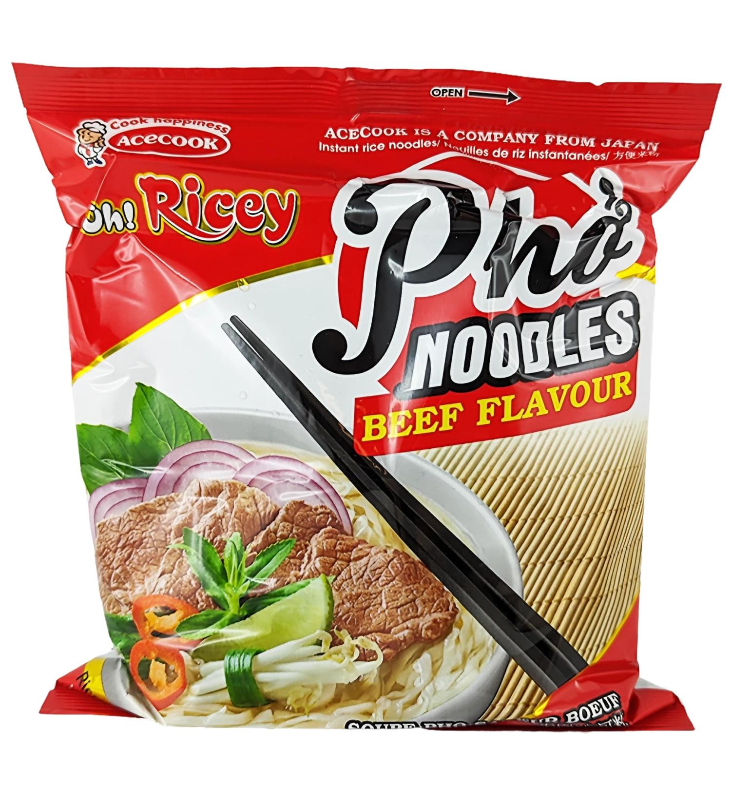 rumarkt Acecook Pho Pack of 24 Instant Rice Pastes with Beef Flavor (24 x 70g)