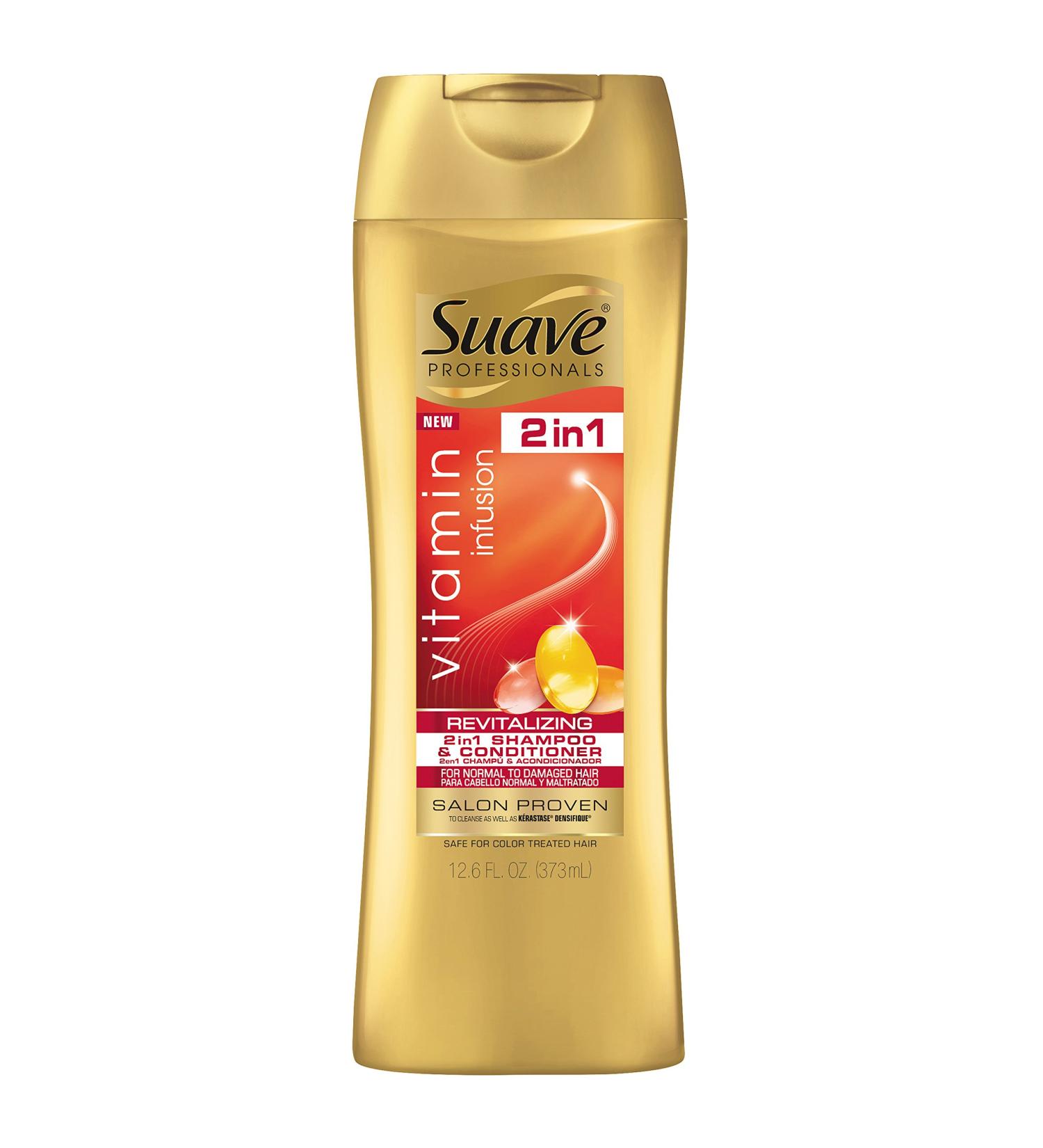 Suave Professionals 2-in-1 Shampoo & Conditioner with Vitamin Infusion - 12.6 oz | Nourishing Hair Care for All Hair Types - Buy Online on GoSupps.com