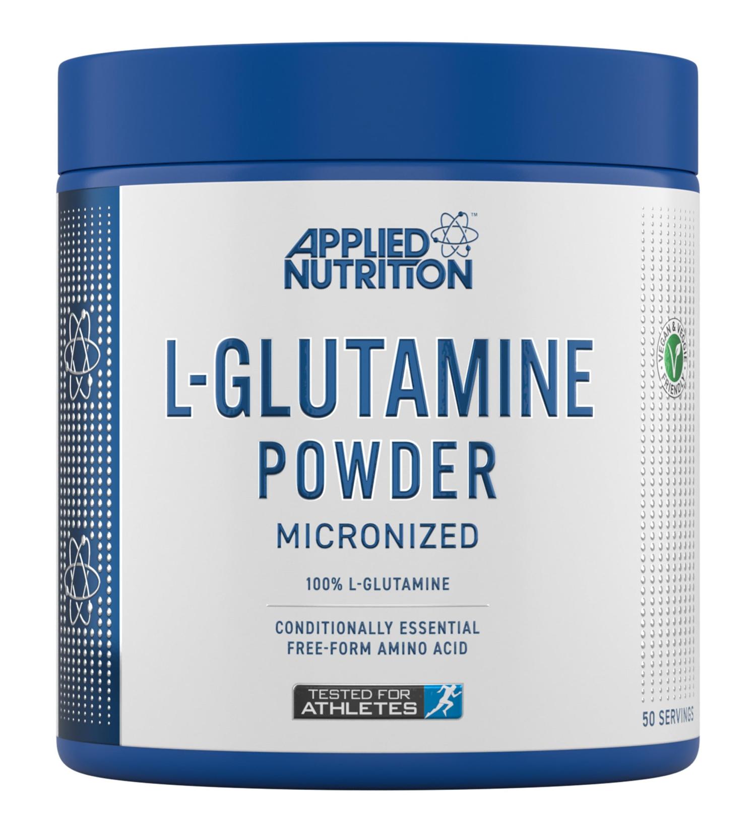 Applied Nutrition L Glutamine Powder - Amino Acid L-Glutamine Muscle Strength & Regeneration Immune System Neutral Taste - Buy Online on GoSupps.com