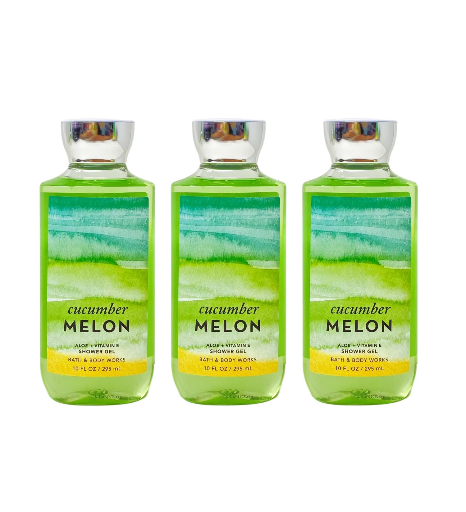 Bath & Body Works Cucumber Melon Aloe + Vitamin E Shower Gel Gift Set - Set of 3