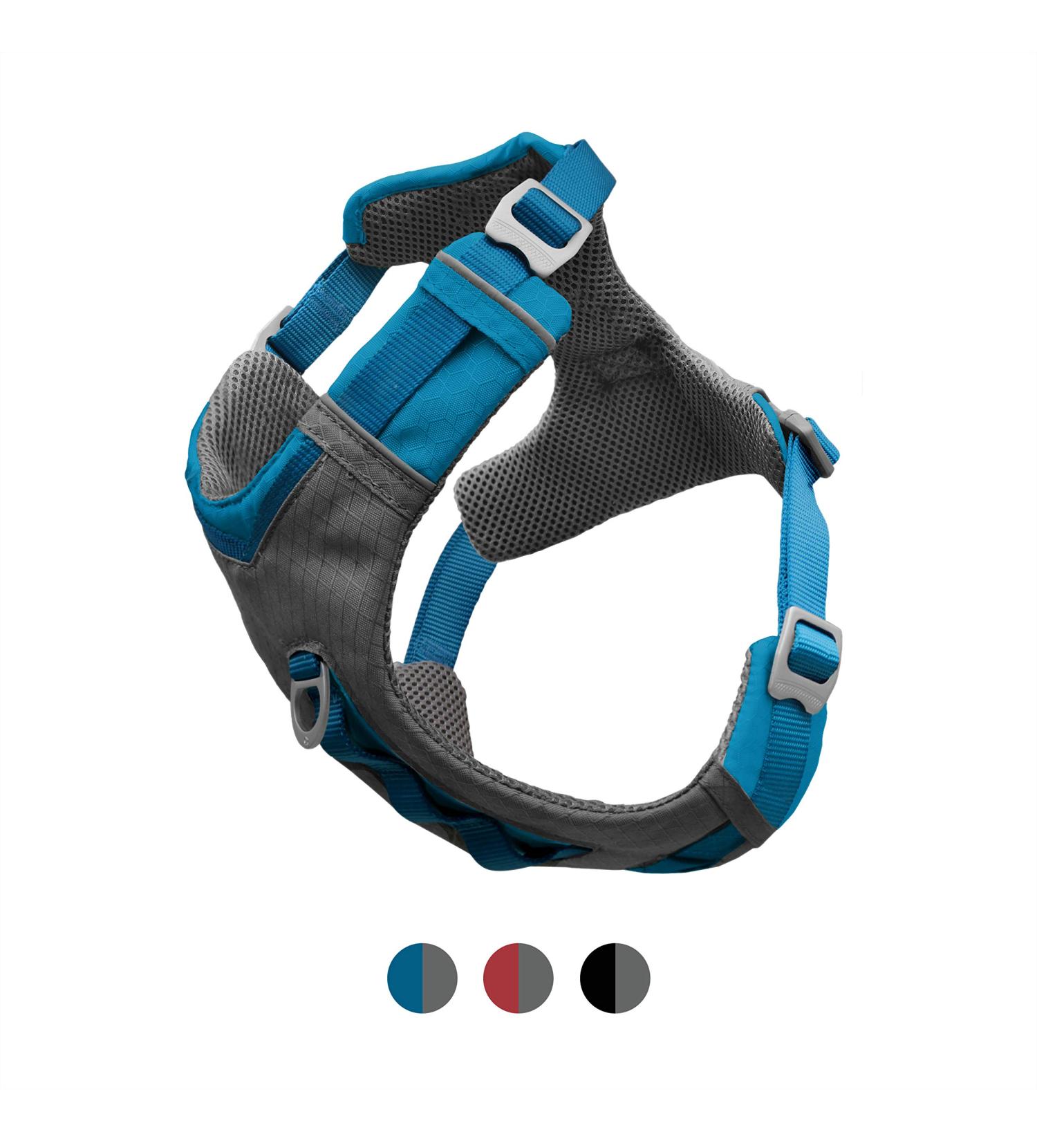 Buy Kurgo Journey Air Dog Harness - Padded Chest & Back Handle for Small Dogs (5-11 kg) in Blue/Gray - Buy Online on GoSupps.com