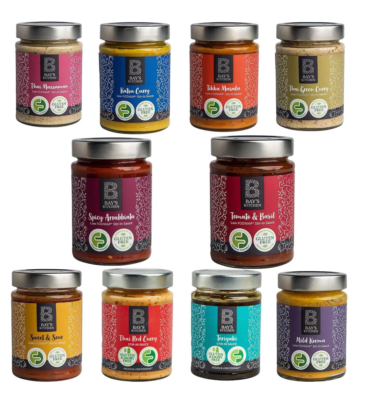 Bays Kitchen Sauce Jar Pick N Mix - Choose From 10 Flavours - Mild Korma Thai Massaman Green-Curry Tikka Masala Spicy Arrabbiata Tomato & Basil Katsu-Curry - Pack of 2 X 260g - Buy Online on GoSupps.com